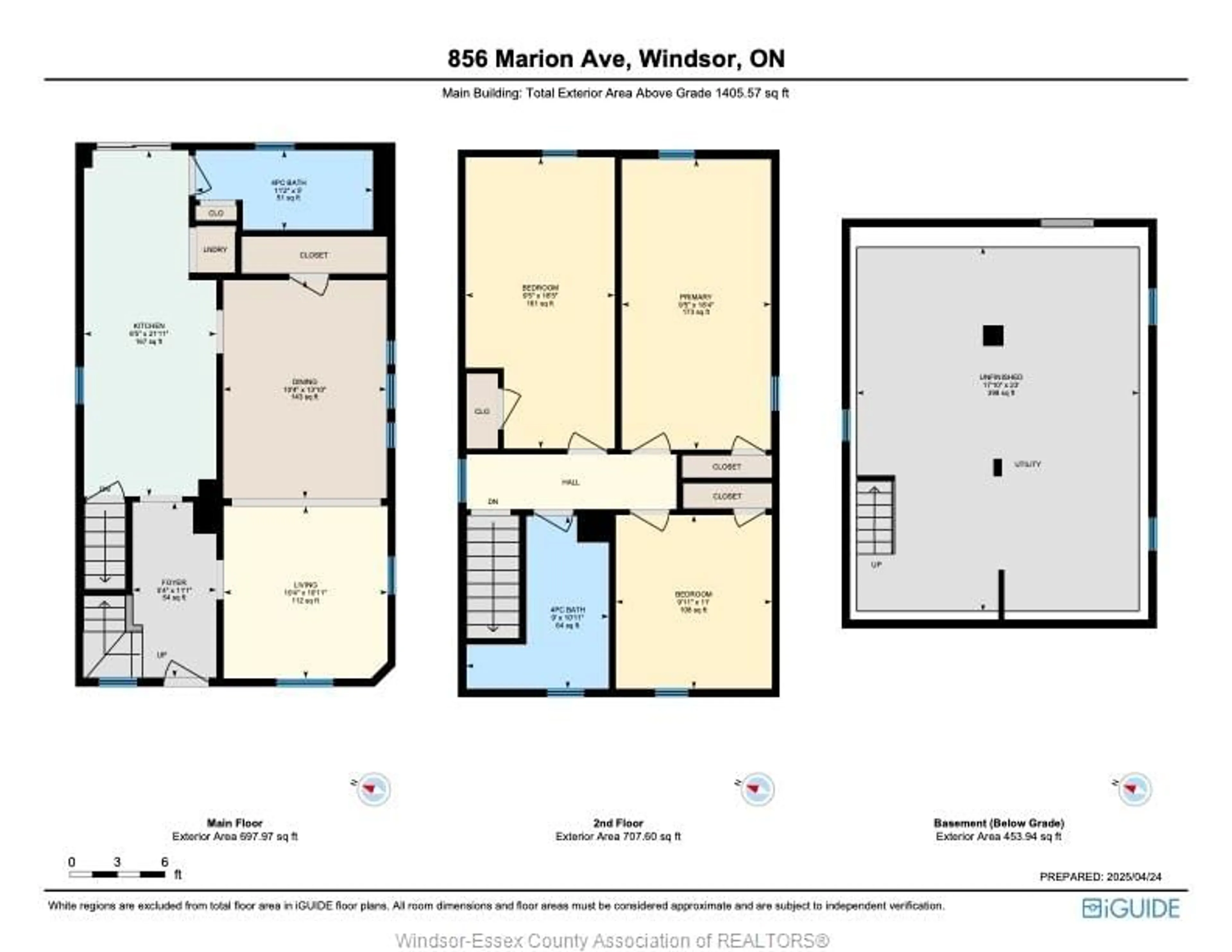 Floor plan for 856 MARION, Windsor Ontario N9A 2H9