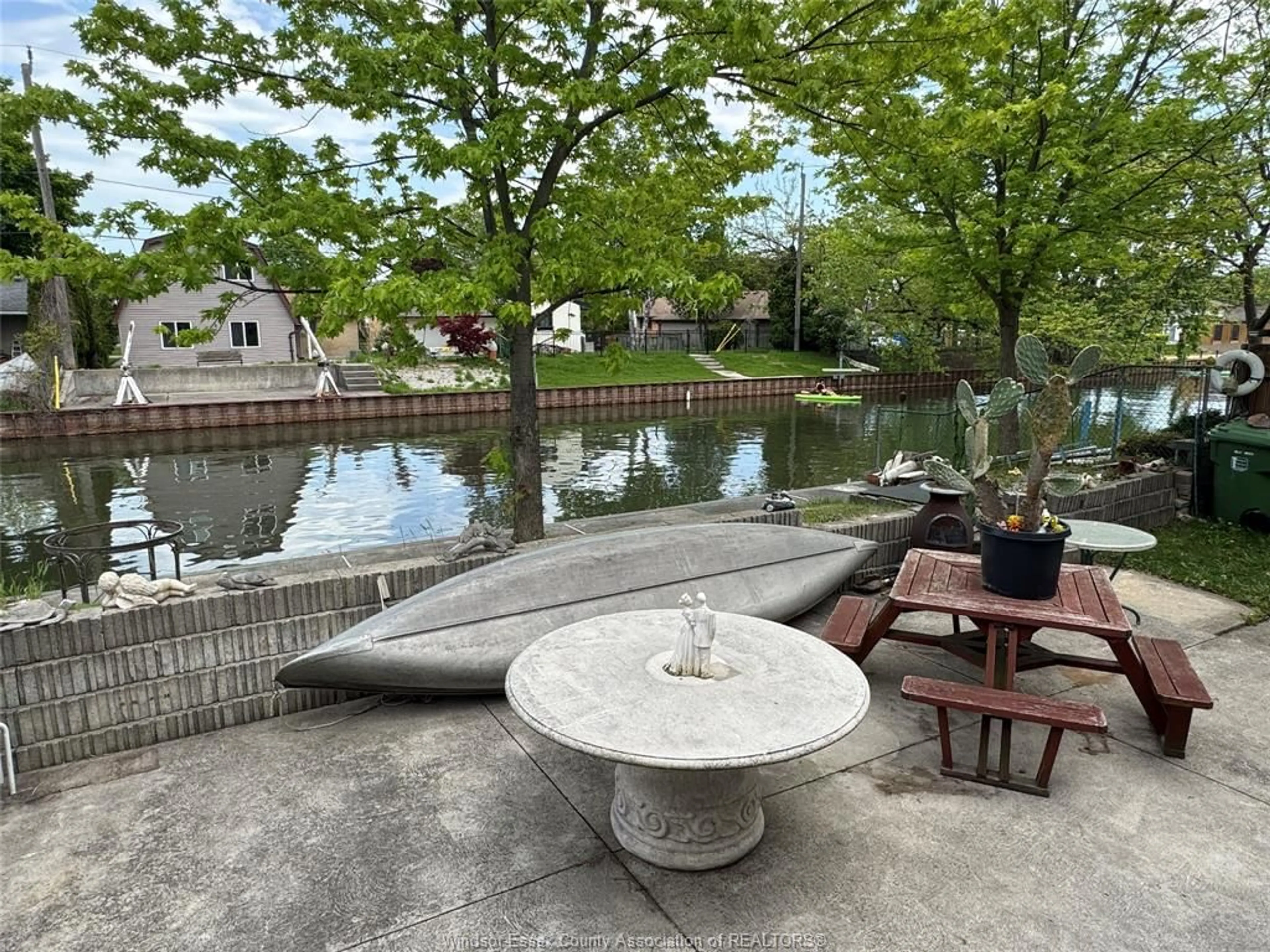 Patio, water/lake/river/ocean view for 488 RIVERDALE Ave, Windsor Ontario N8S 4B6