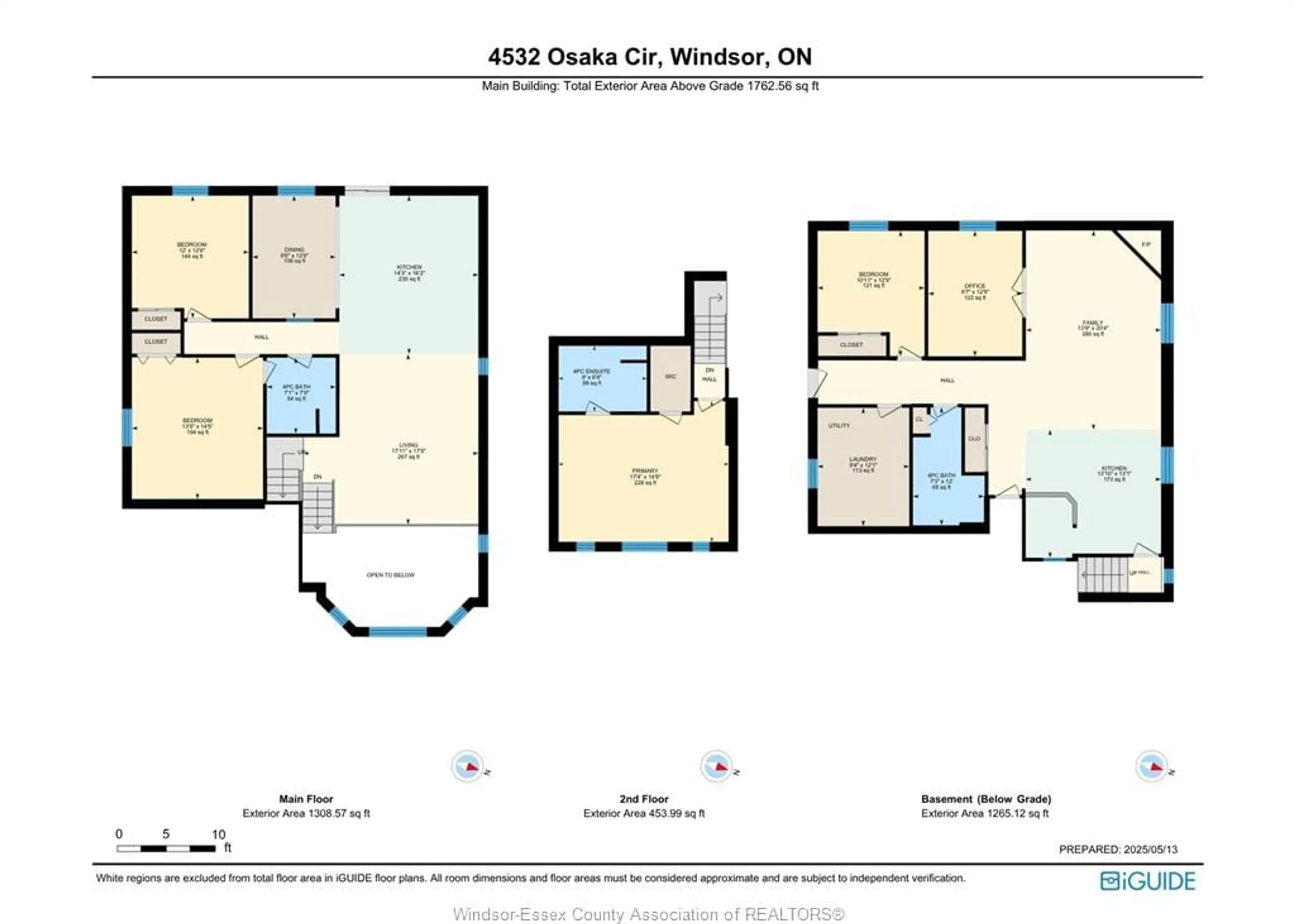 Floor plan for 4532 OSAKA Cir, Windsor Ontario N9G 3G3