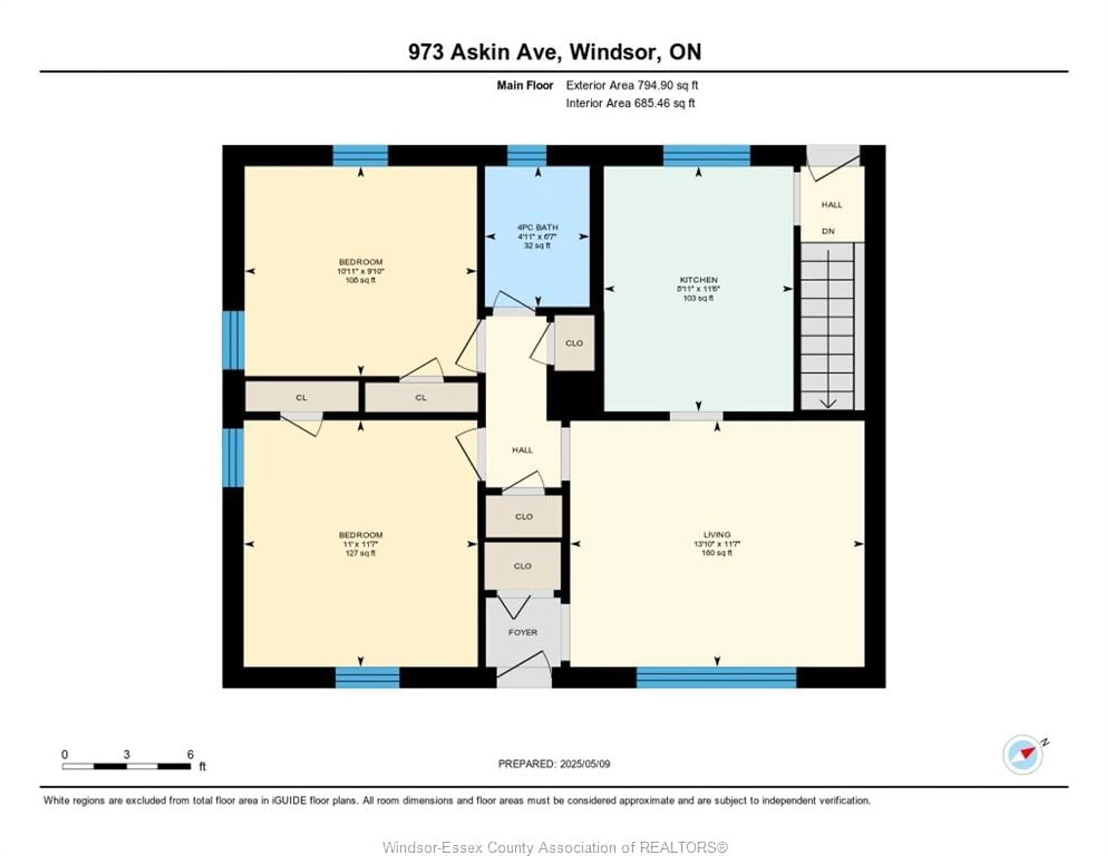 Floor plan for 973 ASKIN, Windsor Ontario N9B 2X6
