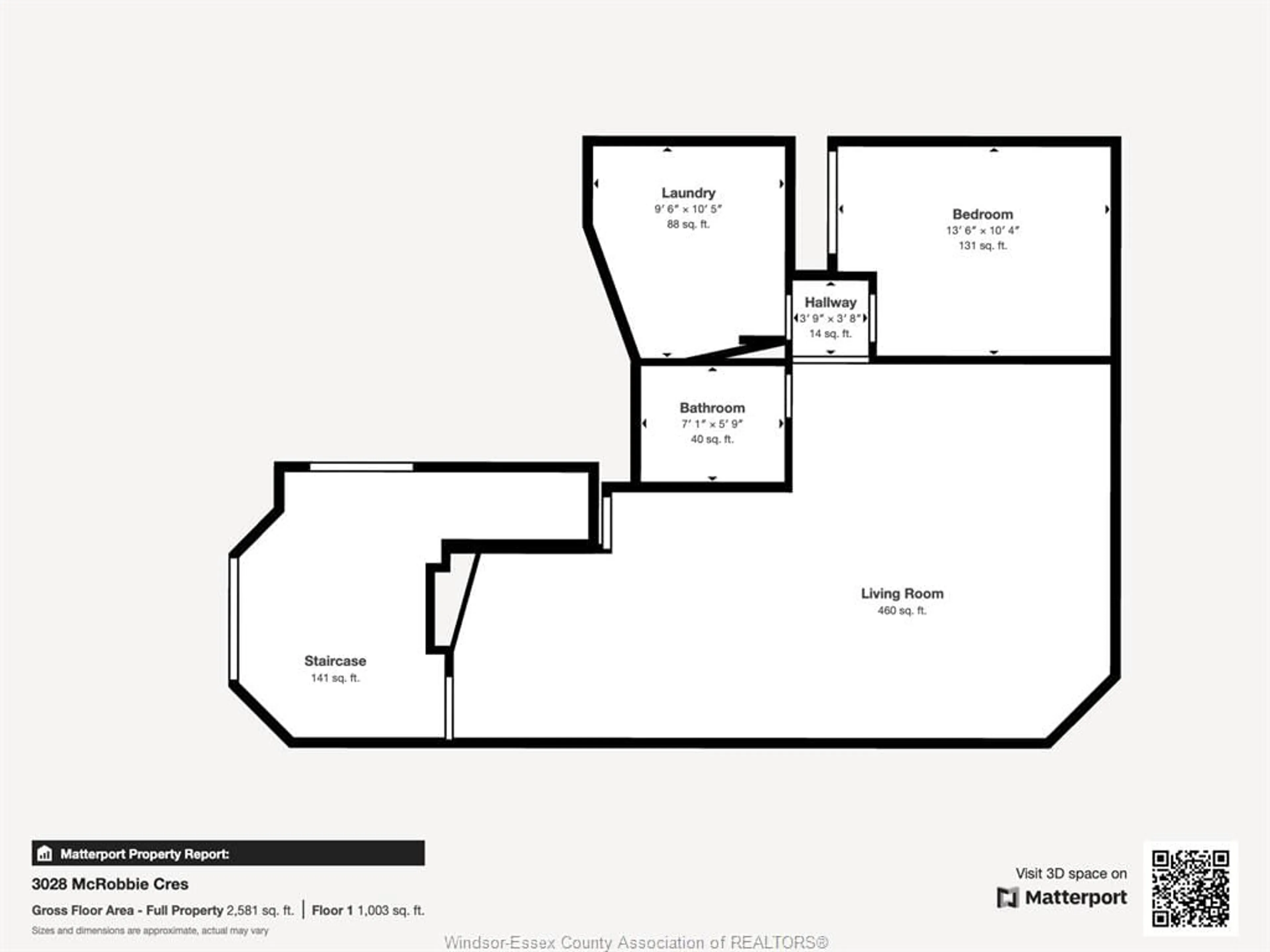 Floor plan for 3028 MCROBBIE Cres, Windsor Ontario N8R 0A7