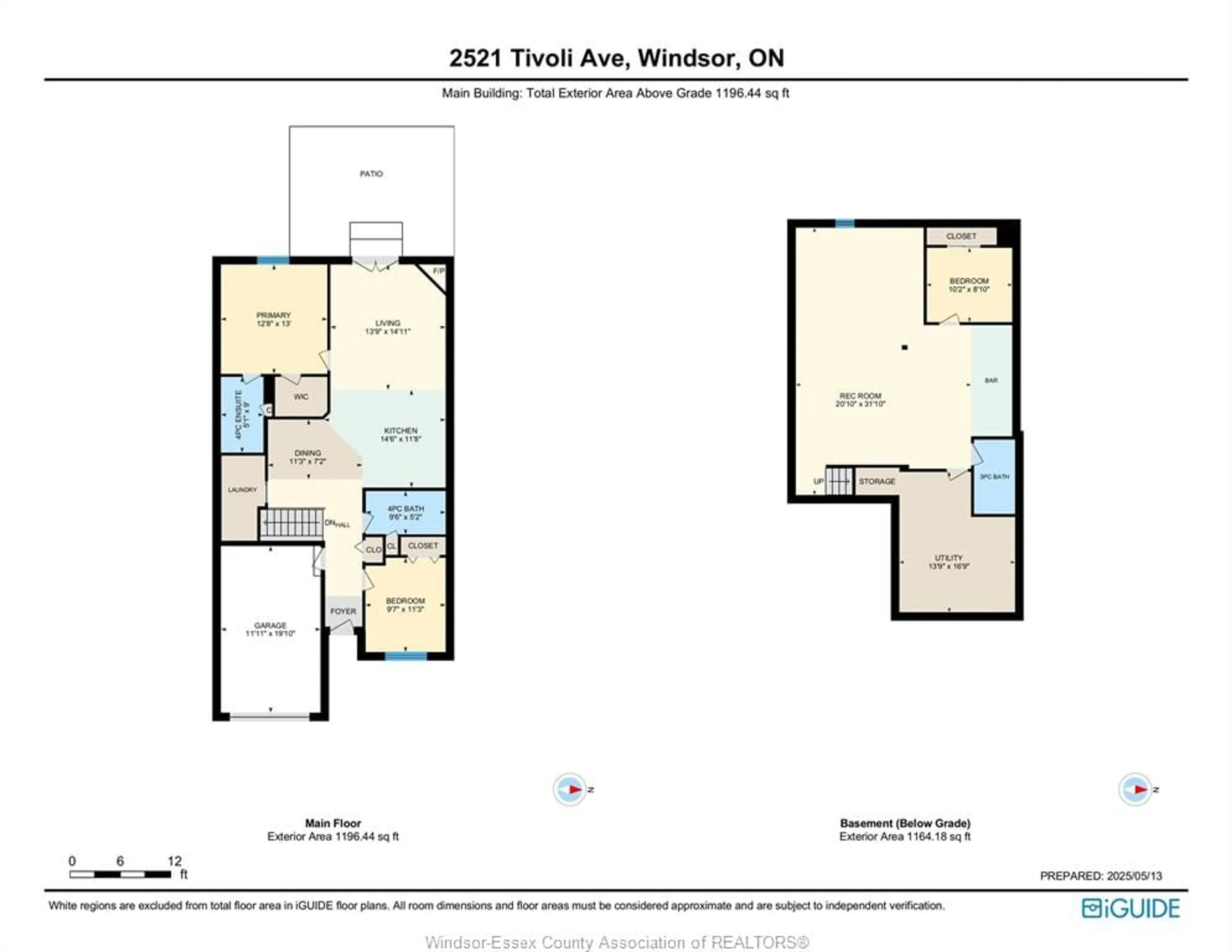 Floor plan for 2521 TIVOLI, Windsor Ontario N8P 0B3