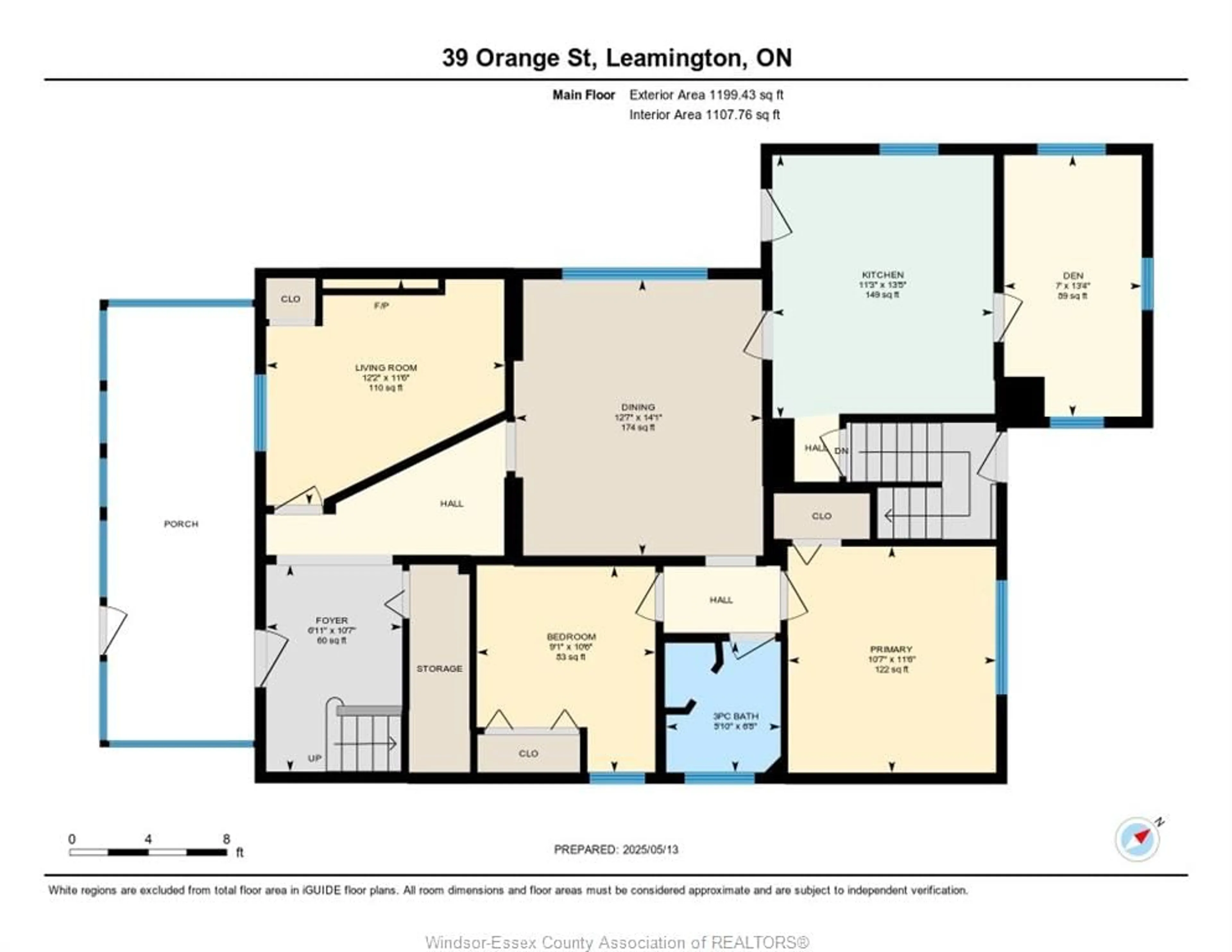 Floor plan for 39 ORANGE, Leamington Ontario N8H 1P6