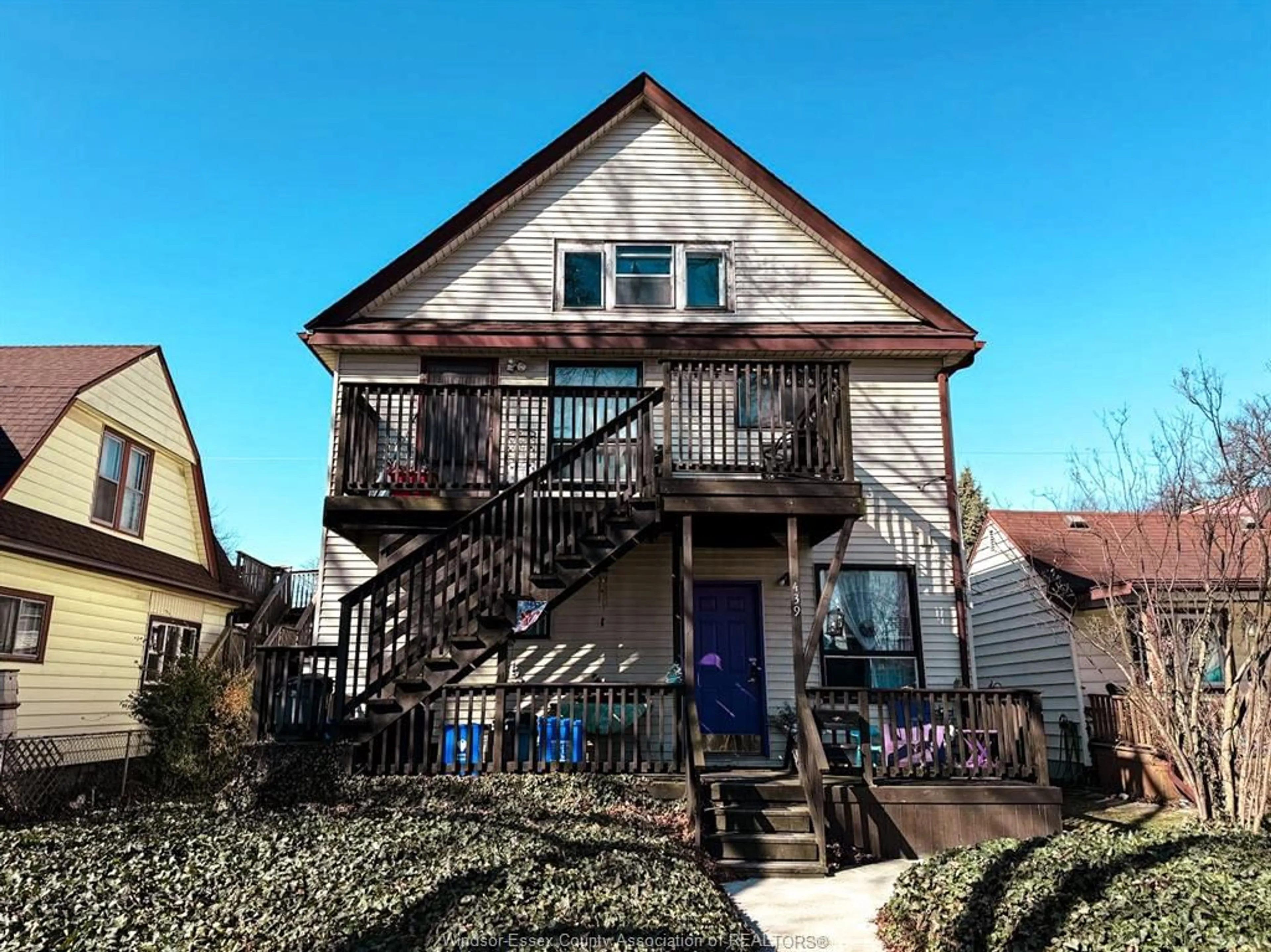 A pic from outside/outdoor area/front of a property/back of a property/a pic from drone, street for 439 Chilver Rd, Windsor Ontario N8Y 2J8