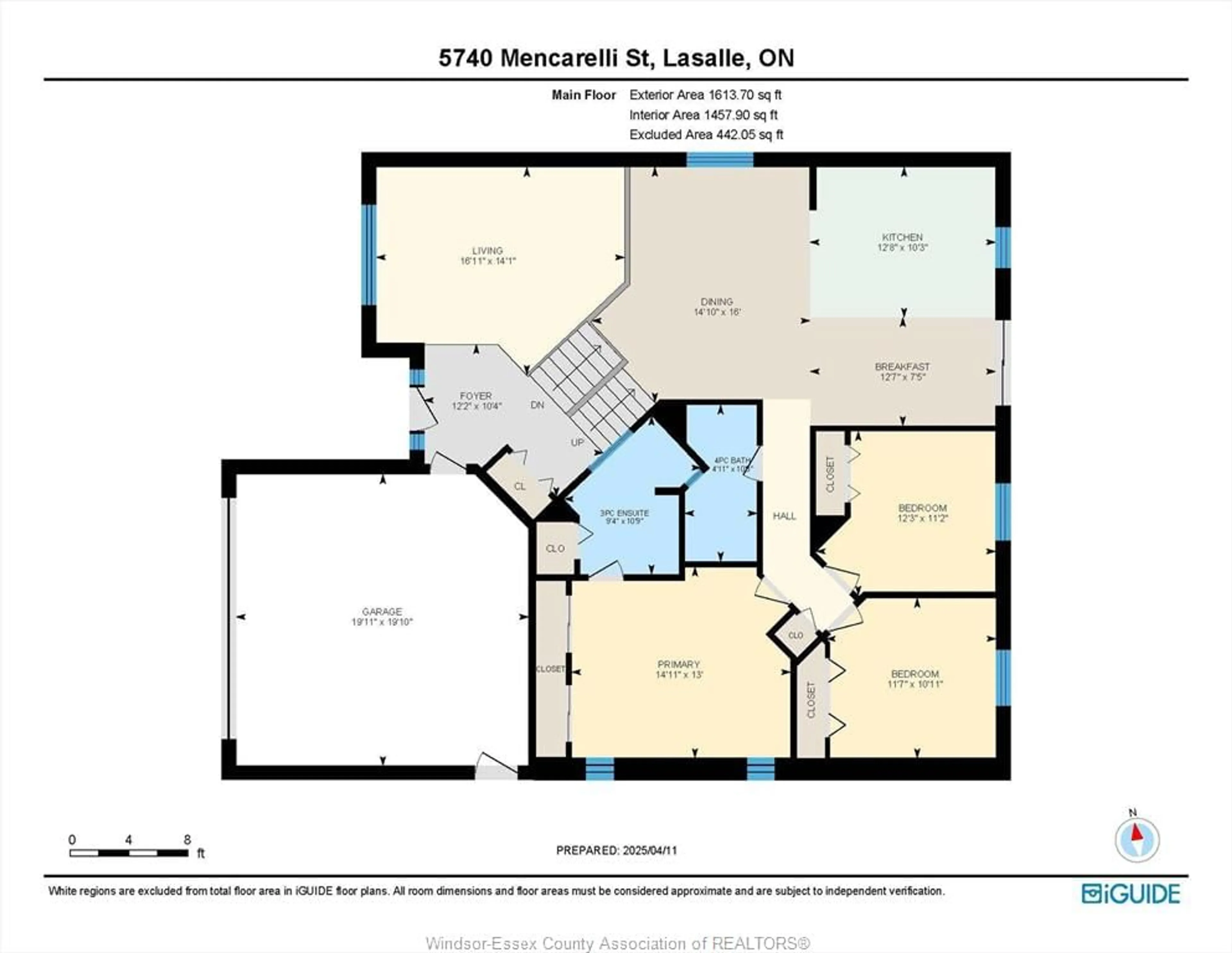 Floor plan for 5740 MENCARELLI DRIVE, LaSalle Ontario N9H 2M6
