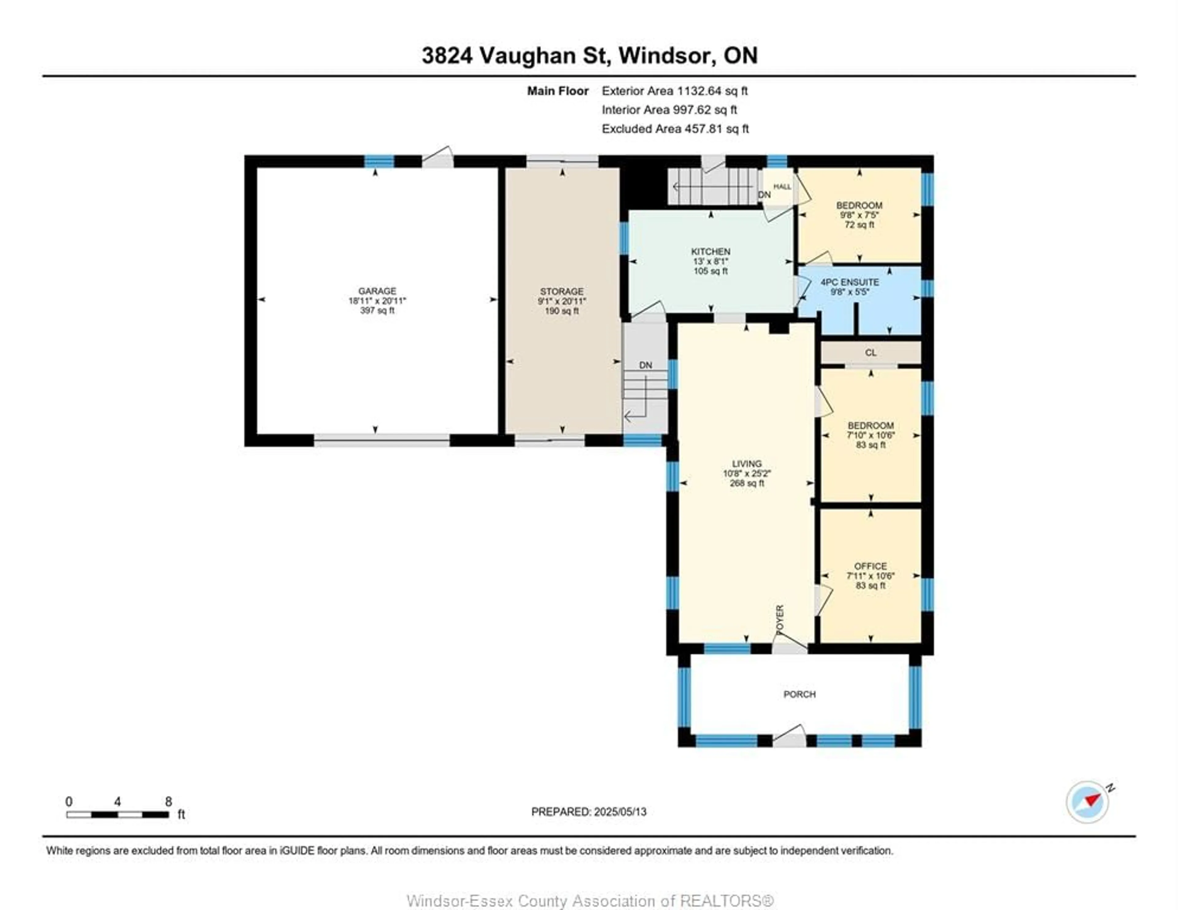 Floor plan for 3824 VAUGHAN, Windsor Ontario N9C 1Z5