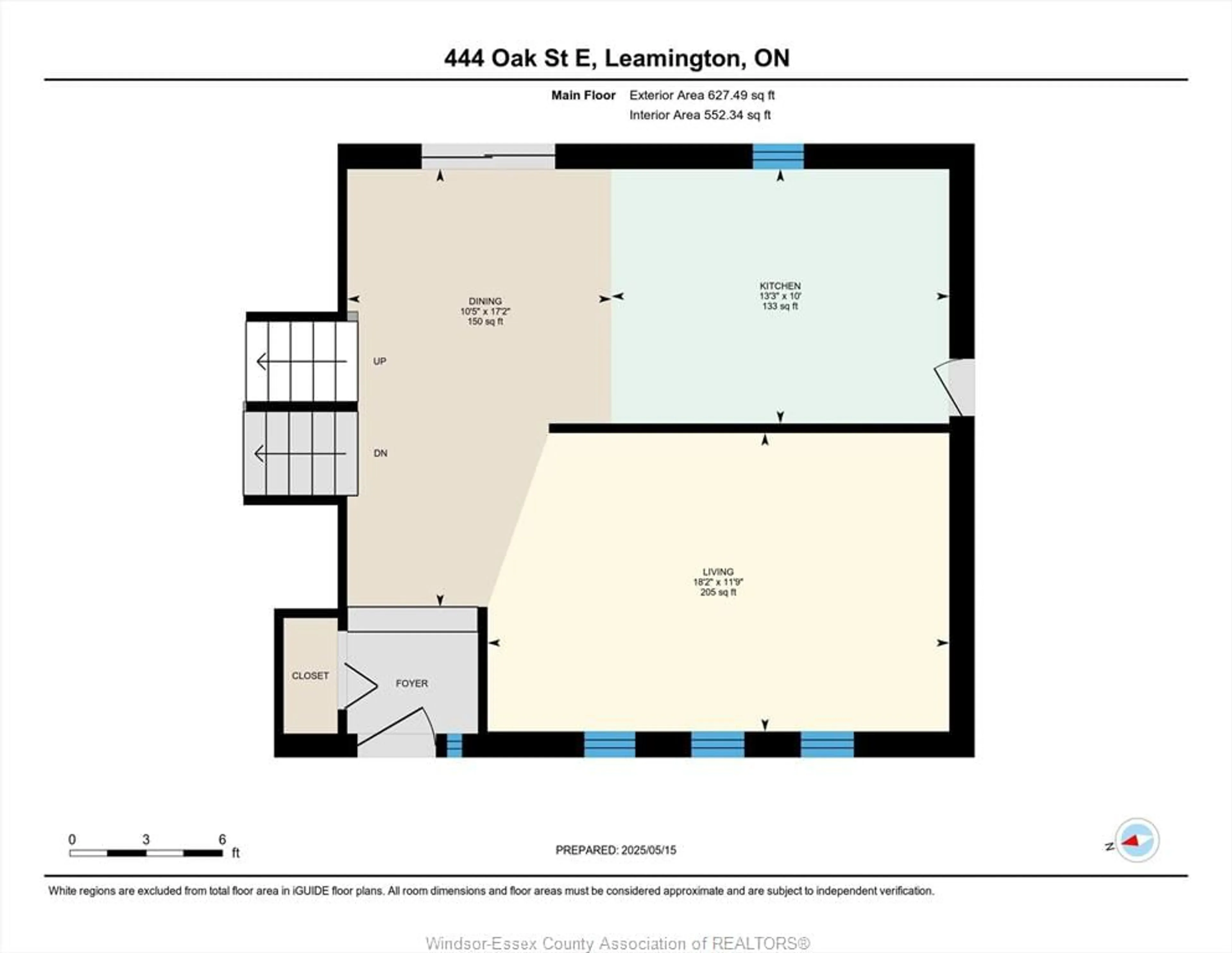 Floor plan for 444 Oak St, Leamington Ontario N8H 3V7