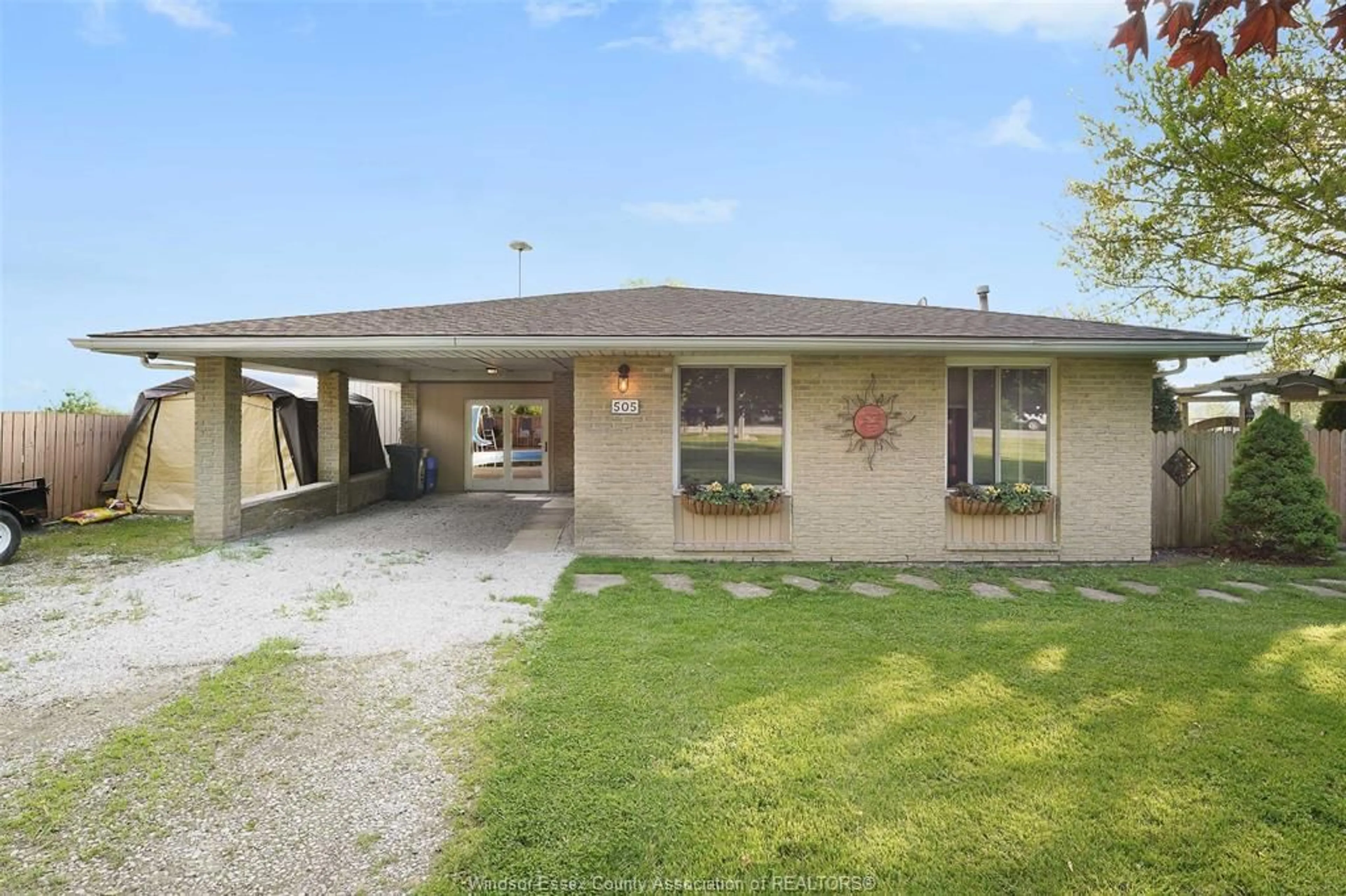 A pic from outside/outdoor area/front of a property/back of a property/a pic from drone, street for 505 COUNTY RD 34, Kingsville Ontario N8M 2X5
