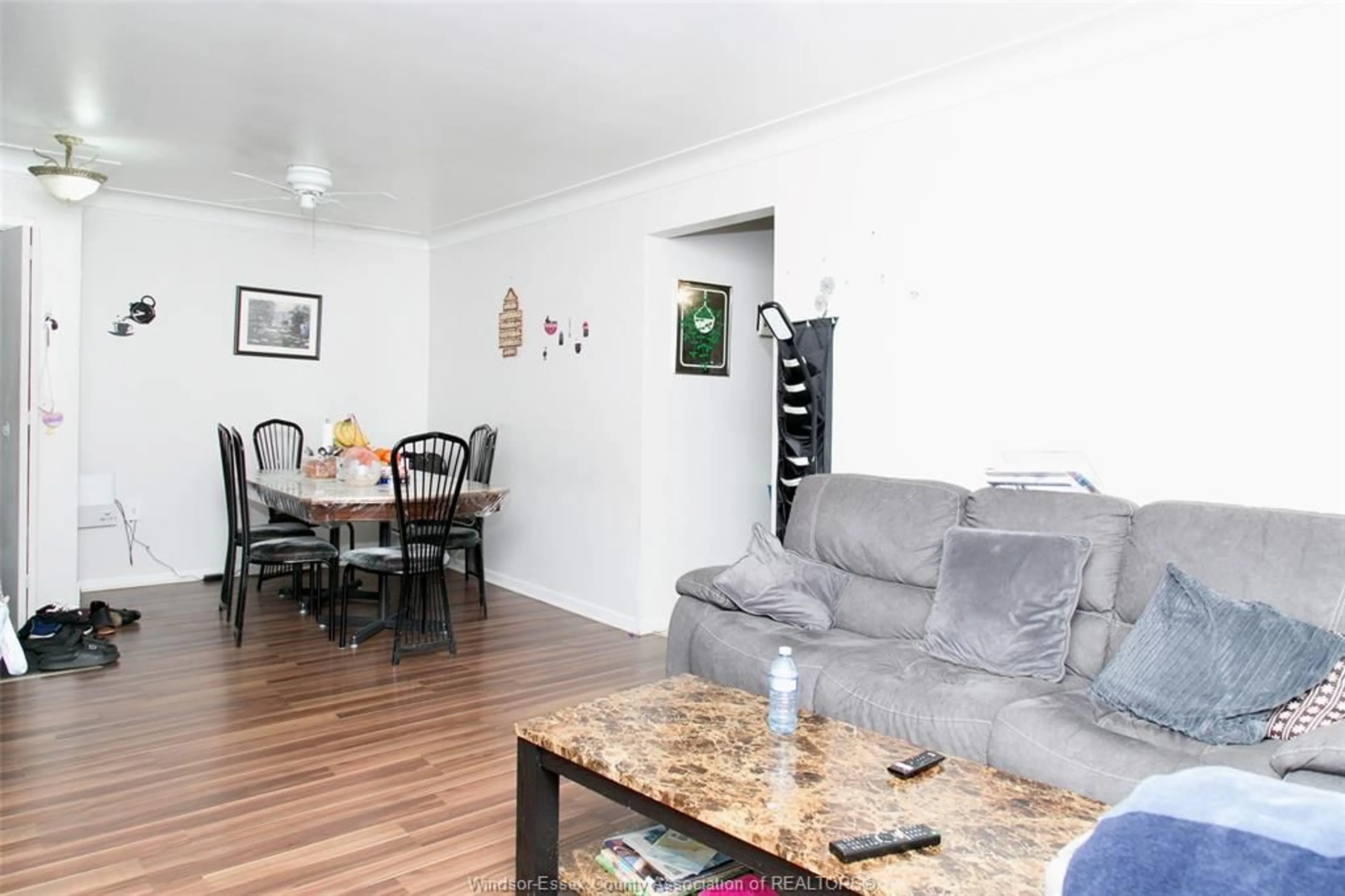 Living room with furniture, wood/laminate floor for 1072 DOT, Windsor Ontario N9C 3H8