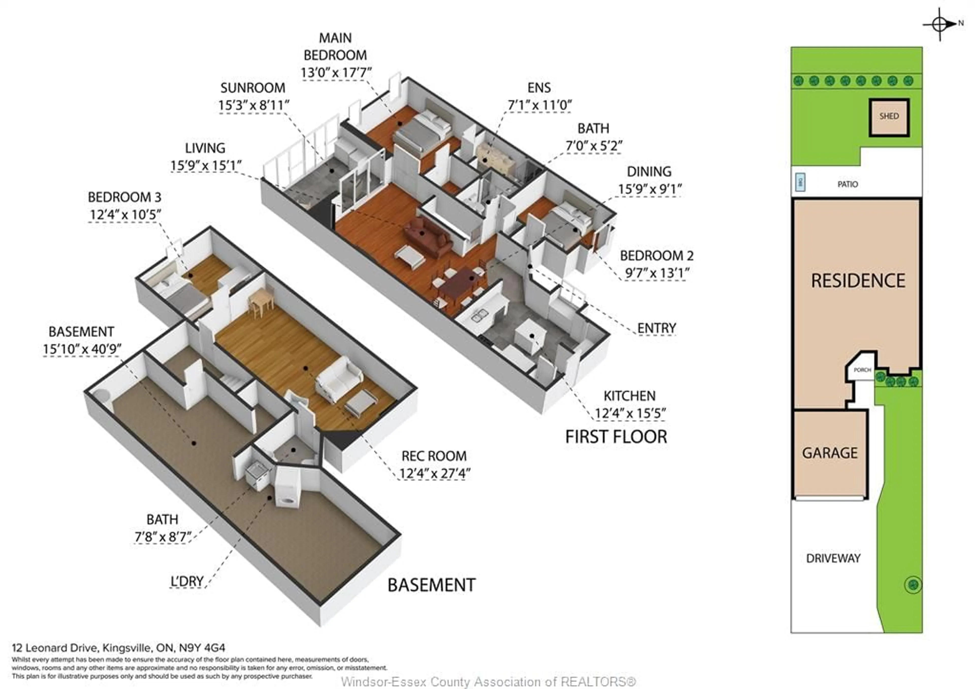Floor plan for 12 LEONARD Dr, Kingsville Ontario N9Y 4G4