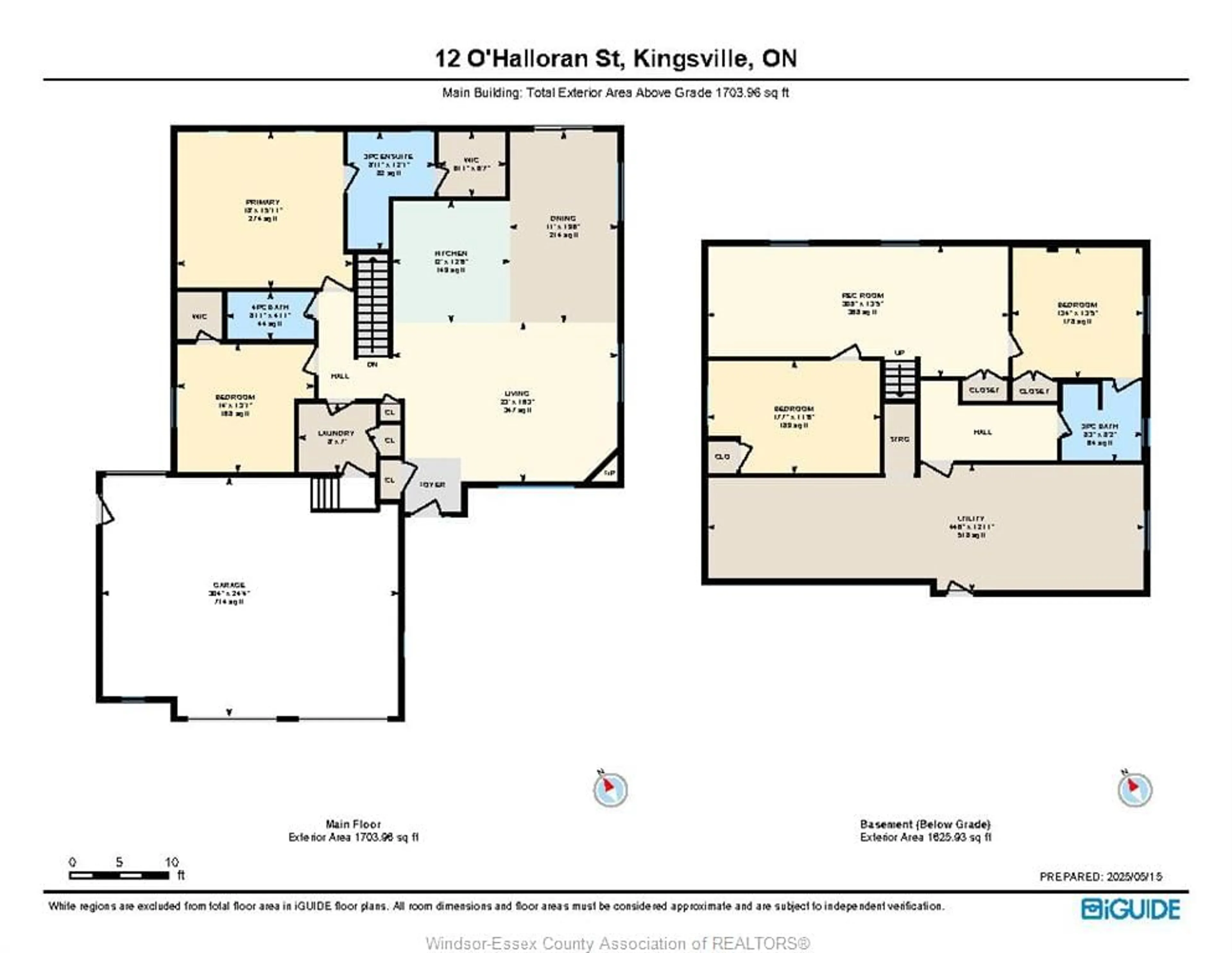 Floor plan for 12 O'HALLORAN St, Kingsville Ontario N9Y 1J7