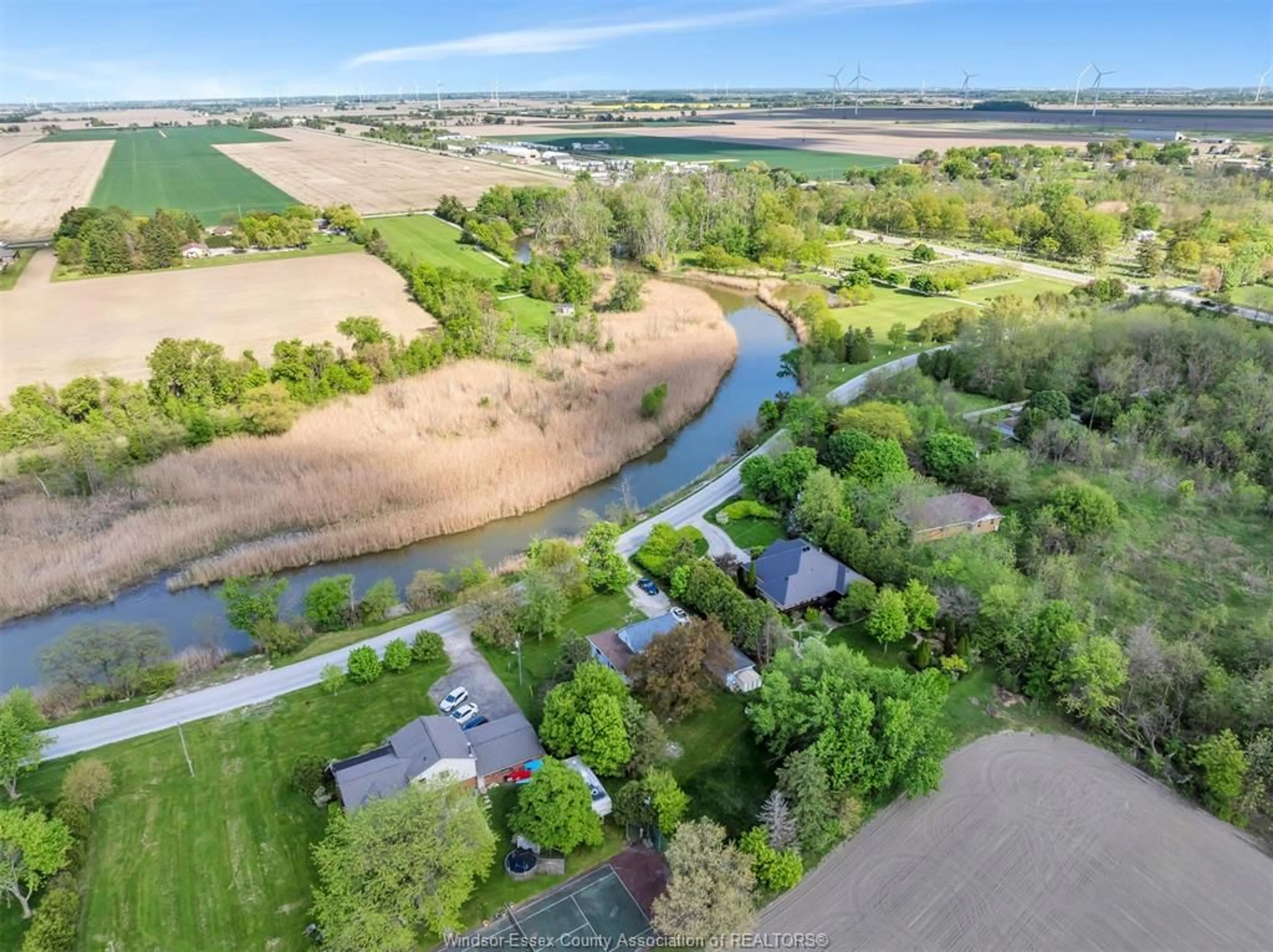 A pic from outside/outdoor area/front of a property/back of a property/a pic from drone, water/lake/river/ocean view for 607 WEST BELLE RIVER Rd, Lakeshore Ontario N0R 1A0