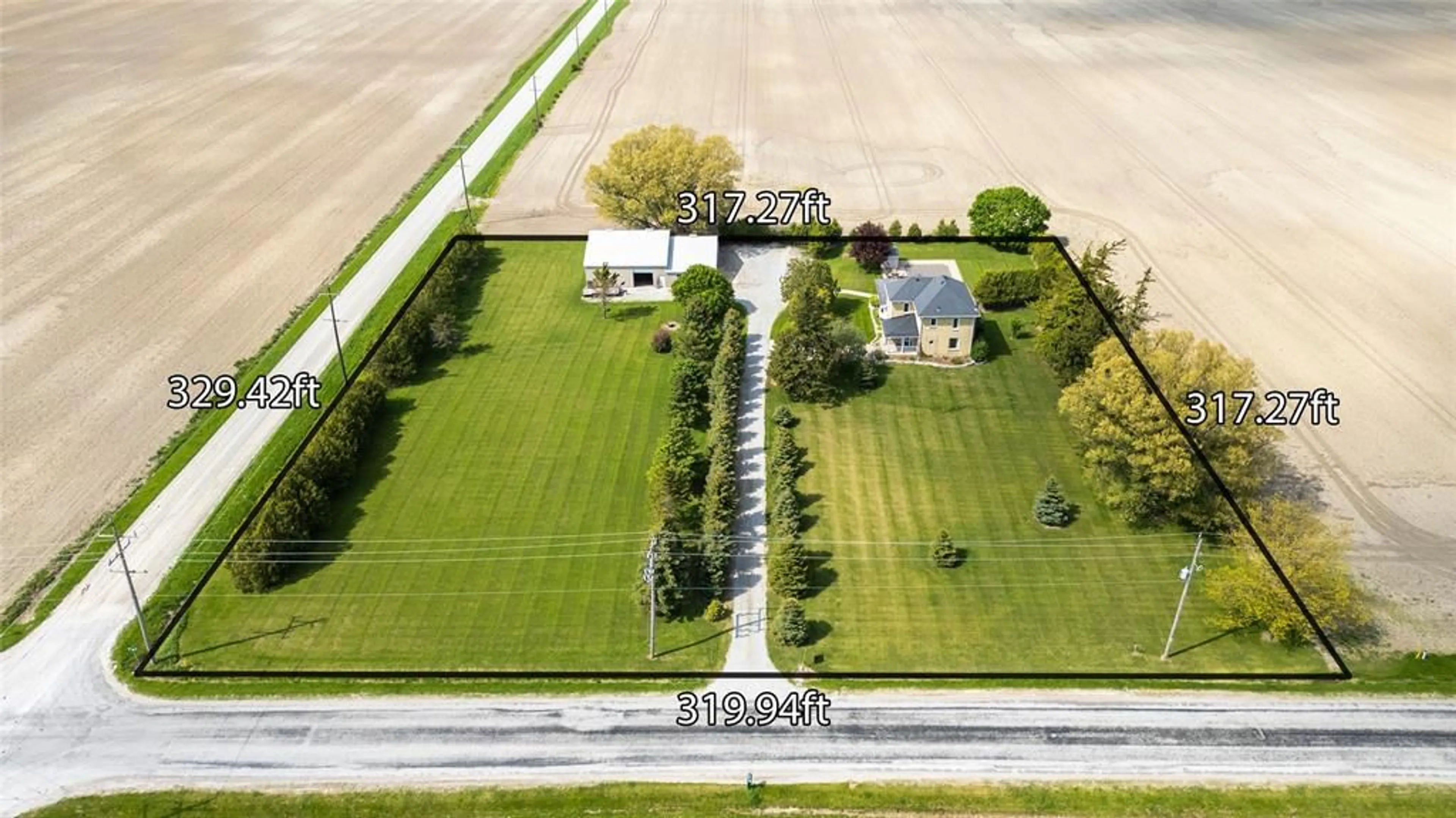 A pic from outside/outdoor area/front of a property/back of a property/a pic from drone, street for 5458 DOUGLAS Line, Plympton-Wyoming Ontario N0N 1J0