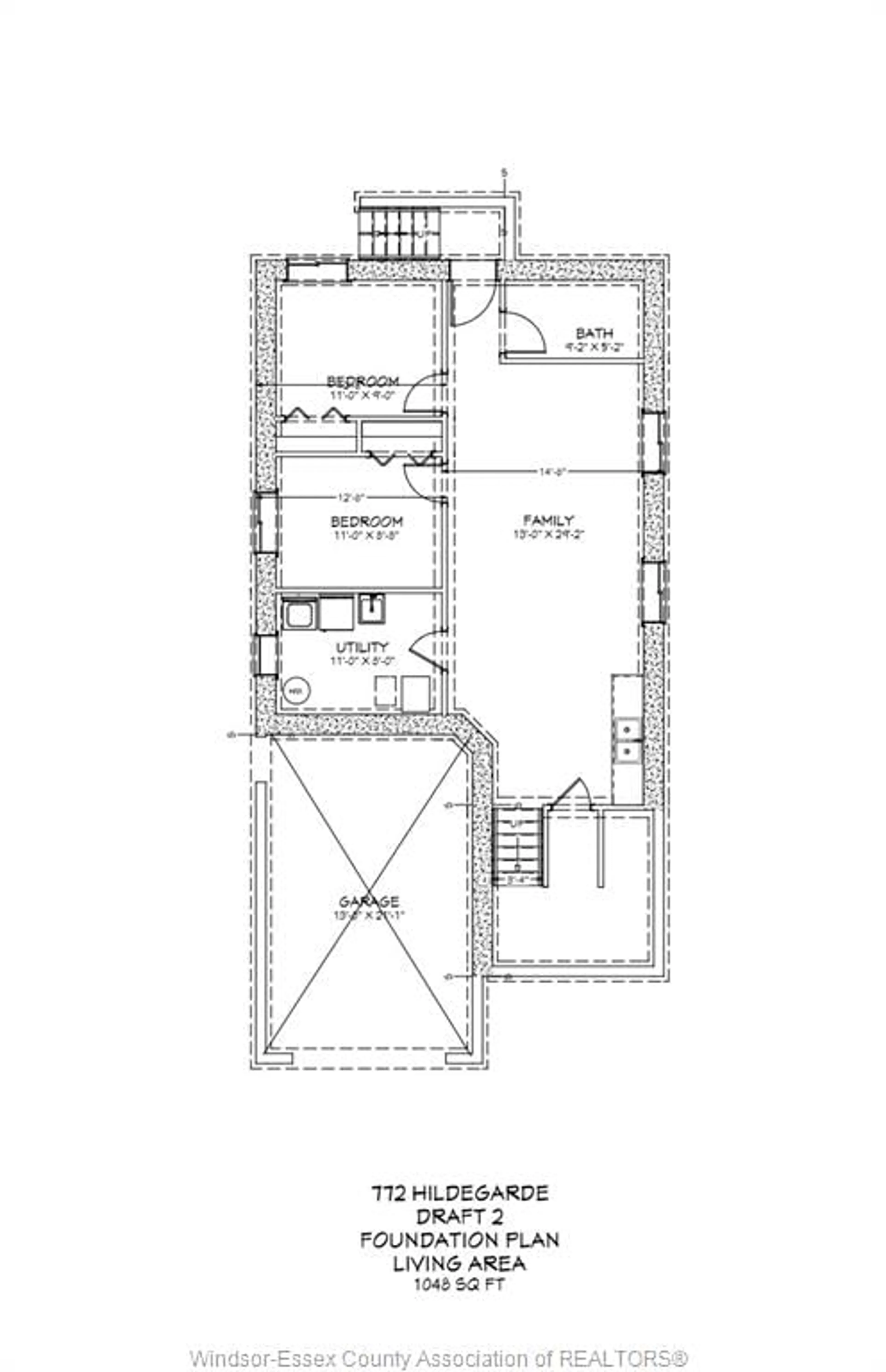 Floor plan for 772 HILDEGARDE Street, Windsor Ontario N8X 2Z8