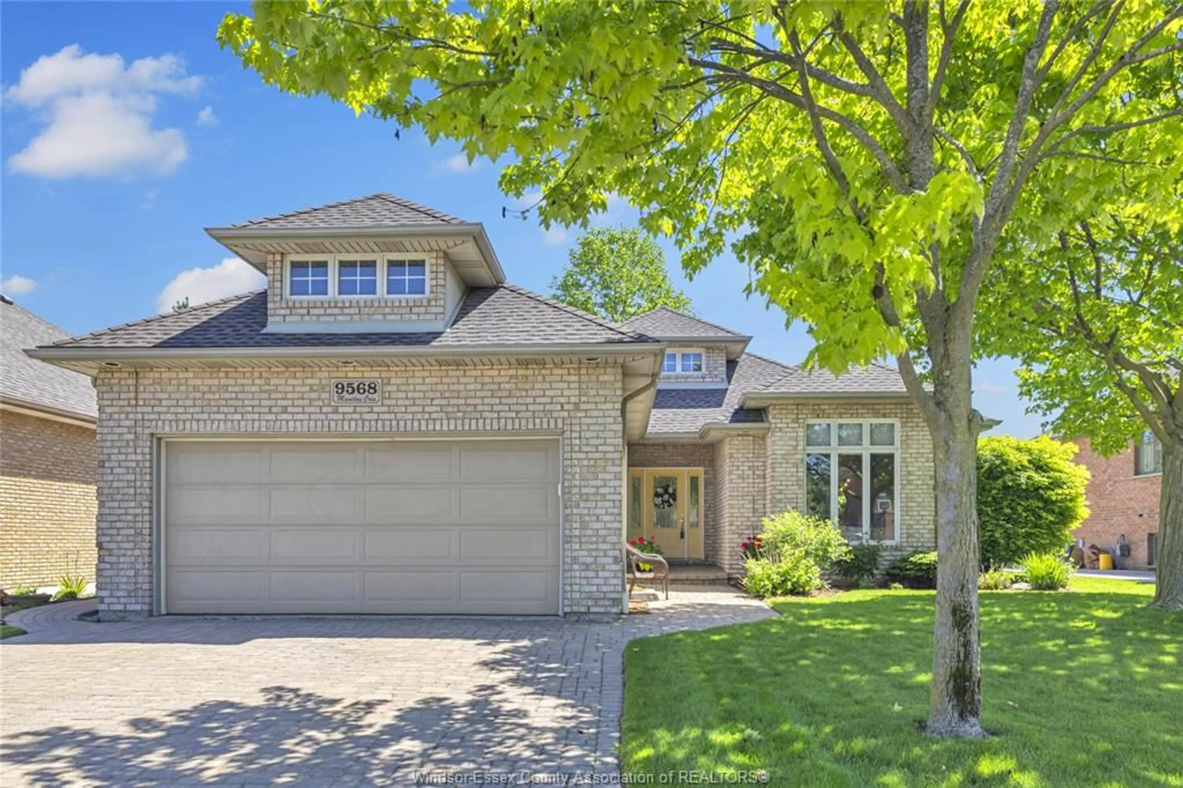 Home with brick exterior material, street for 9568 Manitou Cres, Windsor Ontario N8P 1H8