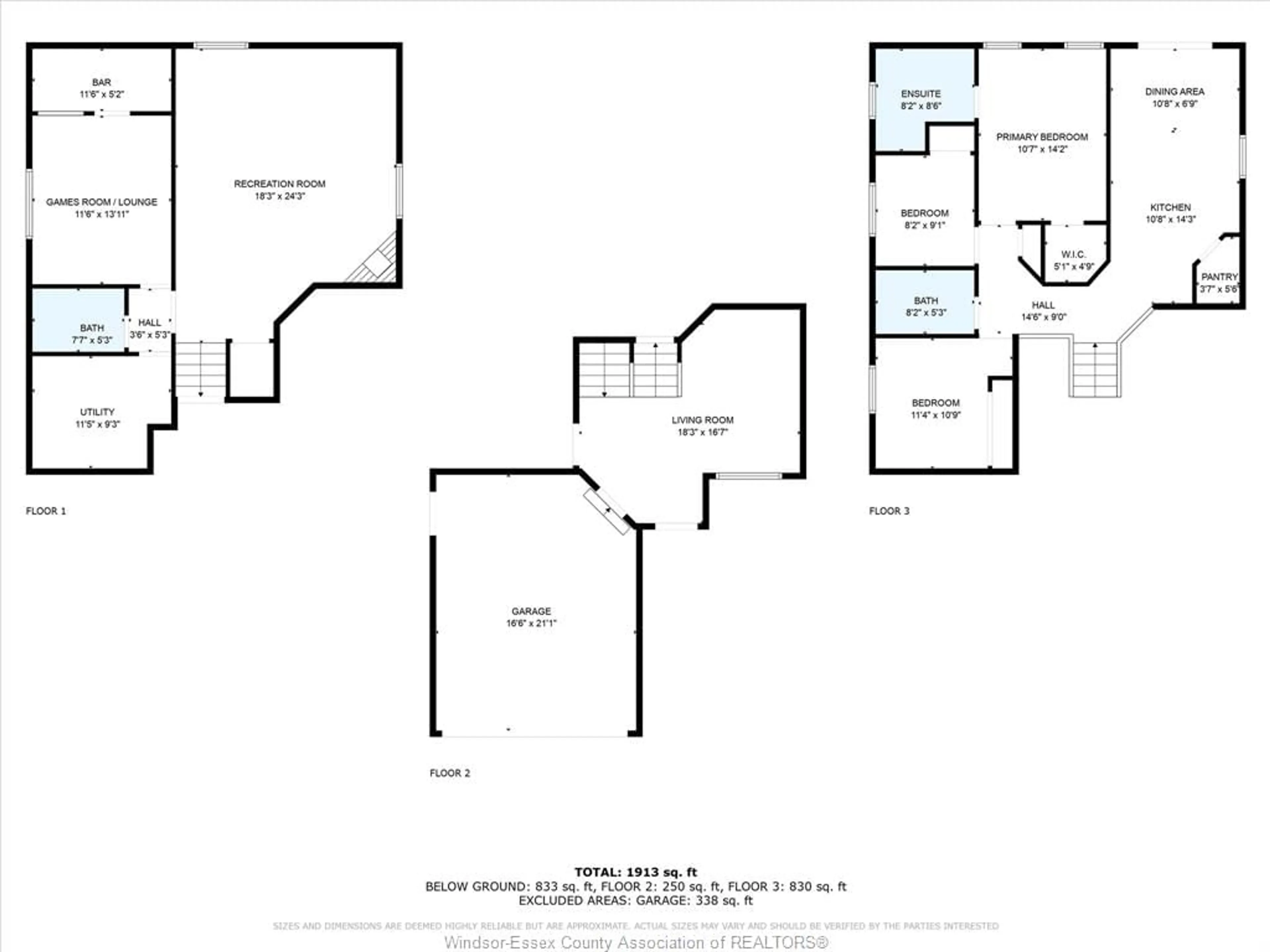 Floor plan for 358 St. Simon St, Belle River Ontario N8L 0N2
