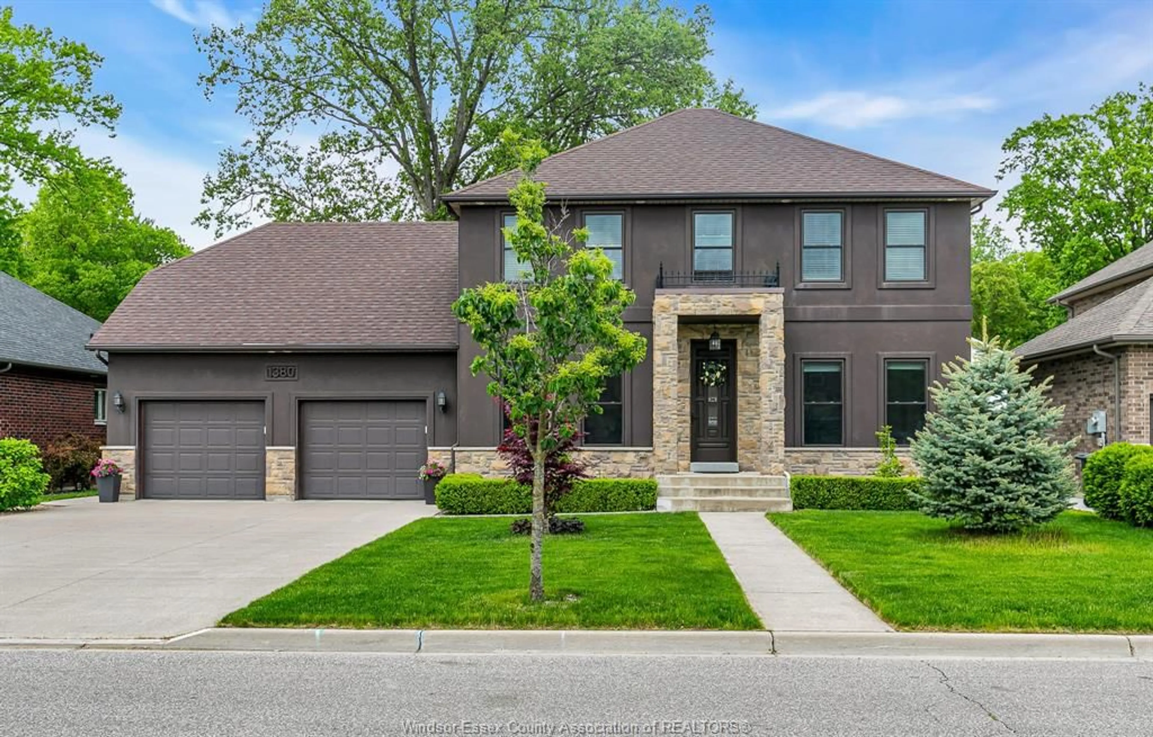 Home with brick exterior material, street for 1380 MAPLE Ave, LaSalle Ontario N9J 0B3