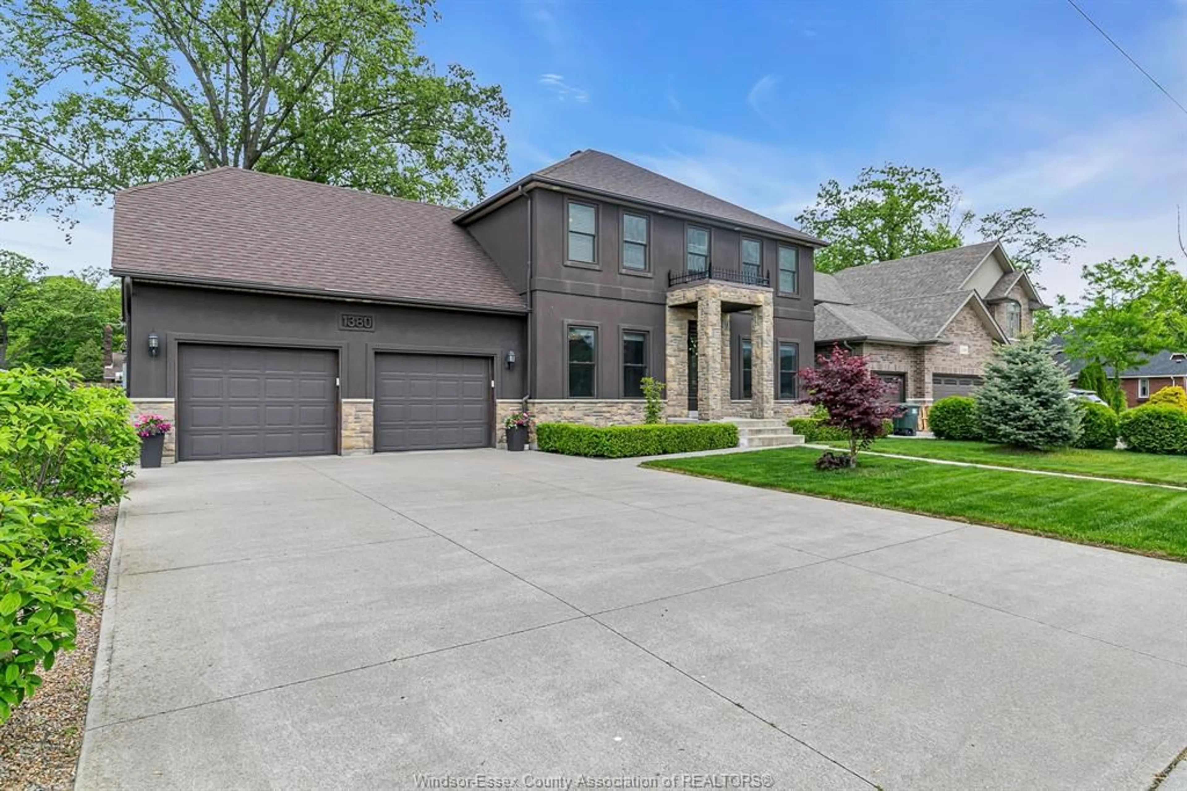 Home with brick exterior material, street for 1380 MAPLE Ave, LaSalle Ontario N9J 0B3