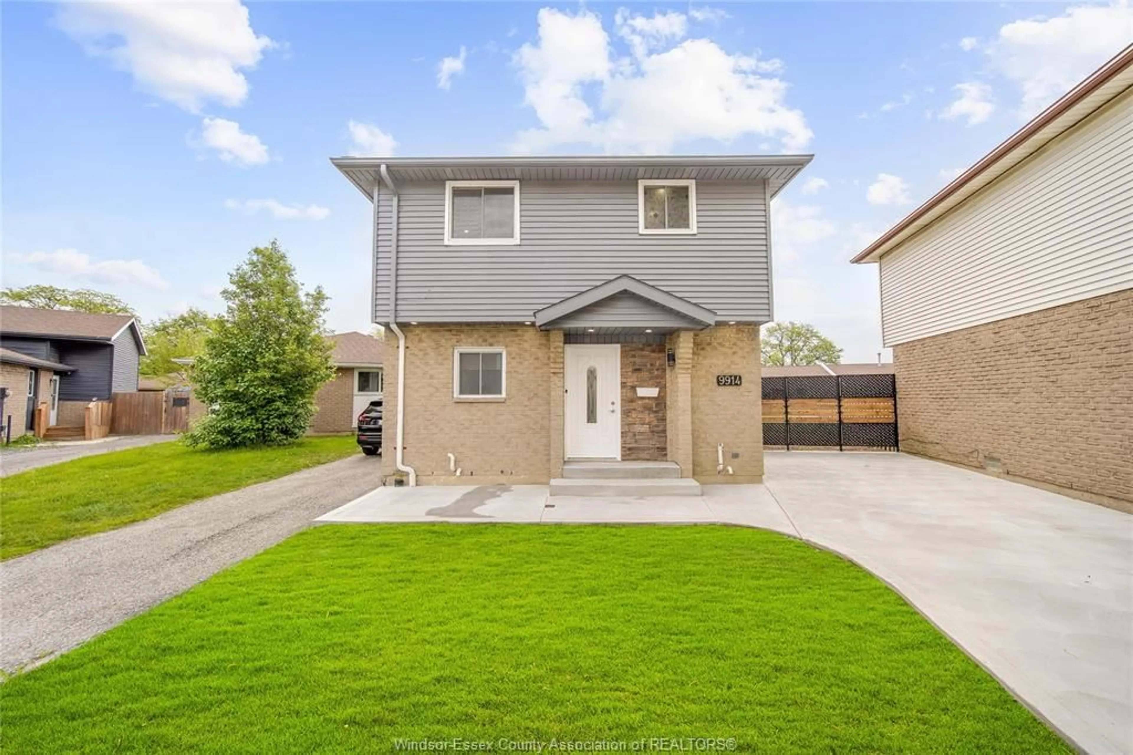Home with brick exterior material, street for 9914 FOREST GLADE Crt, Windsor Ontario N8R 1W7
