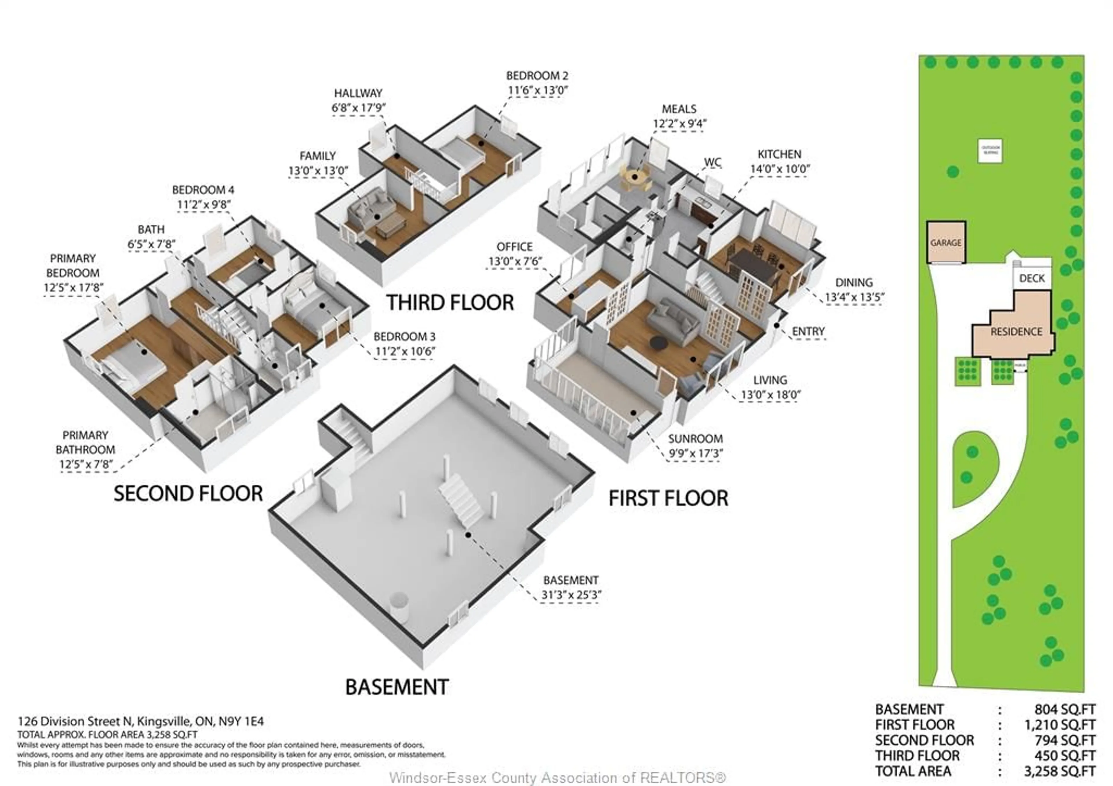 Floor plan for 126 Division St, Kingsville Ontario N9Y 1E4