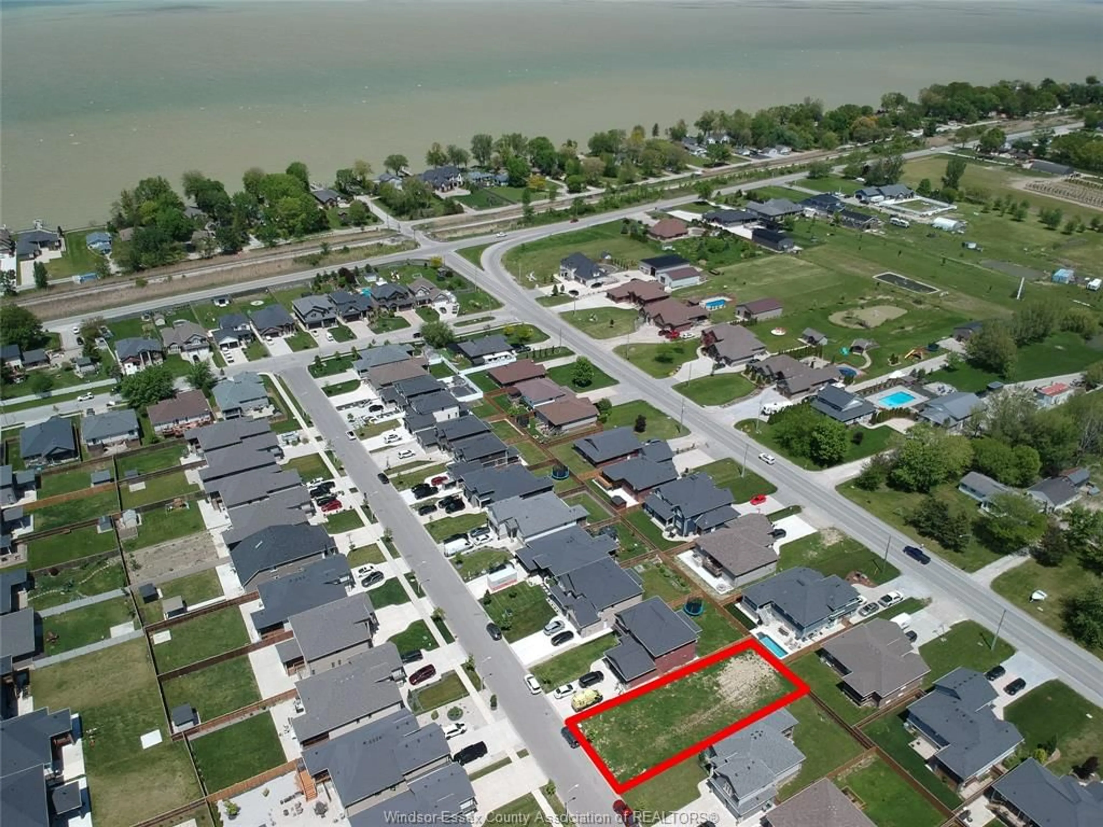 A pic from outside/outdoor area/front of a property/back of a property/a pic from drone, water/lake/river/ocean view for Lot 28 Summer St, Belle River Ontario N0R 1A0