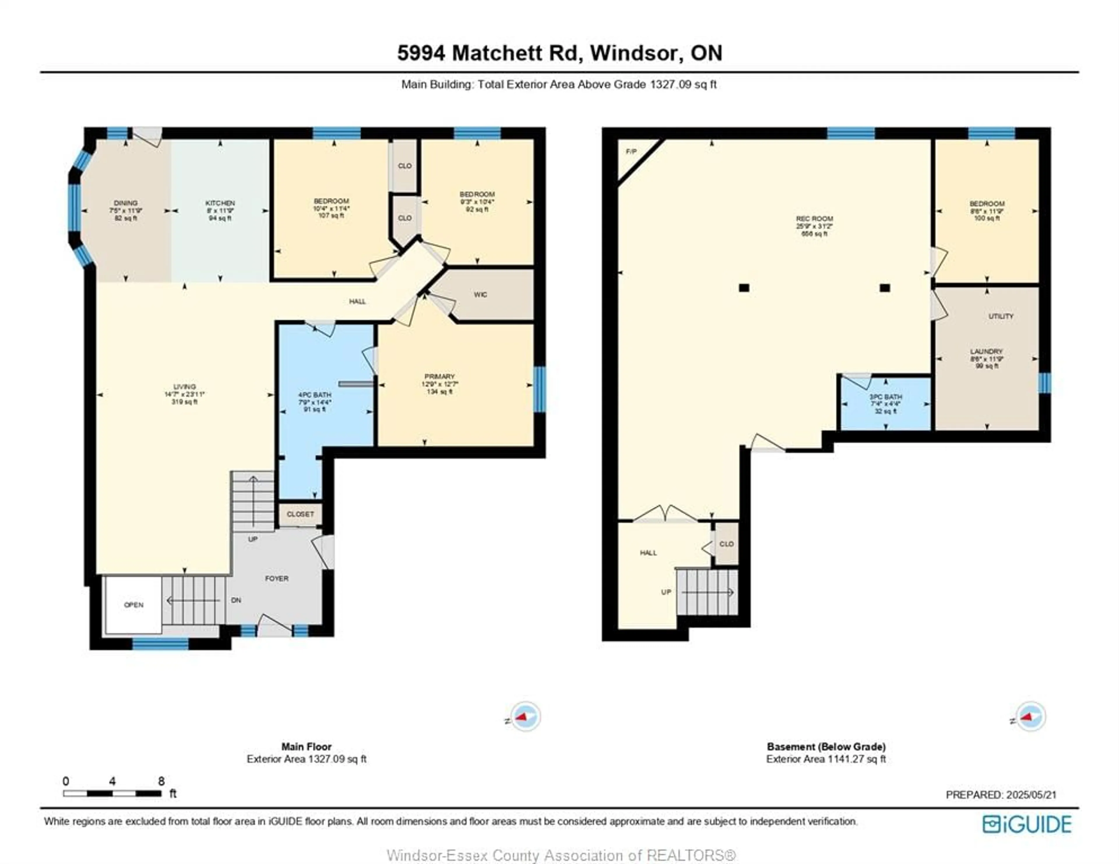 Floor plan for 5994 Matchett, LaSalle Ontario N9J 3W1