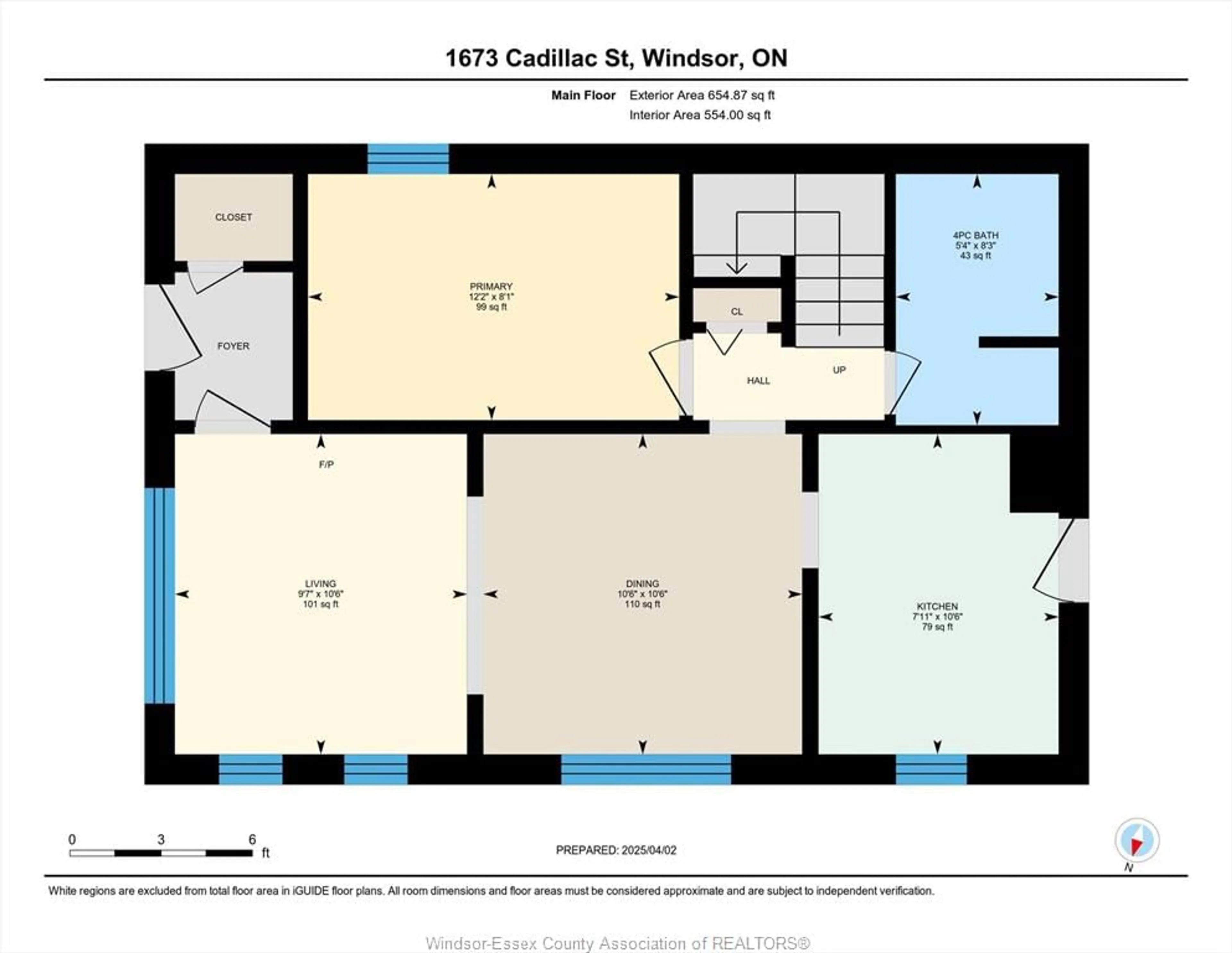 Floor plan for 1673 CADILLAC, Windsor Ontario N8Y 2V6