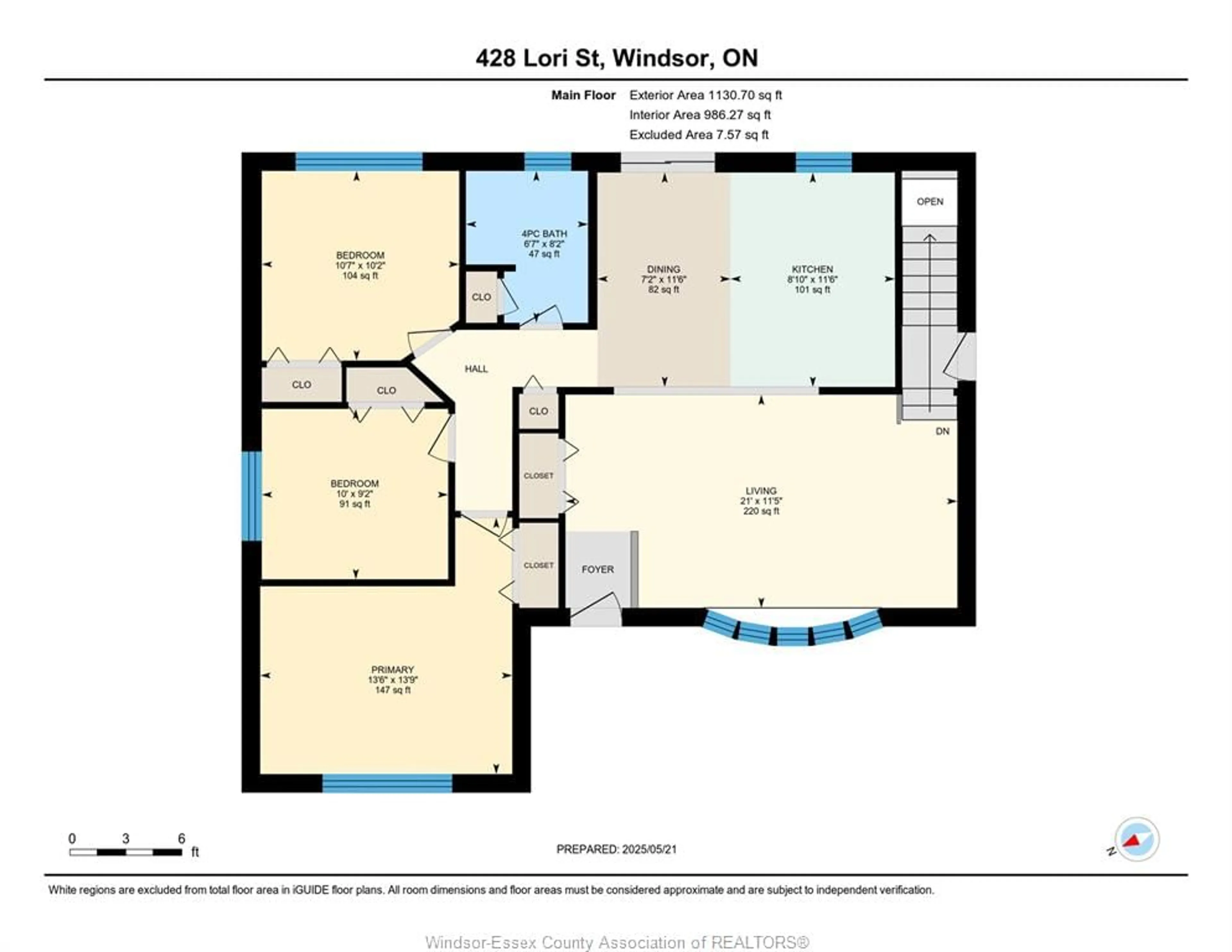 Floor plan for 428 Lori St, Windsor Ontario N8S 3Y2