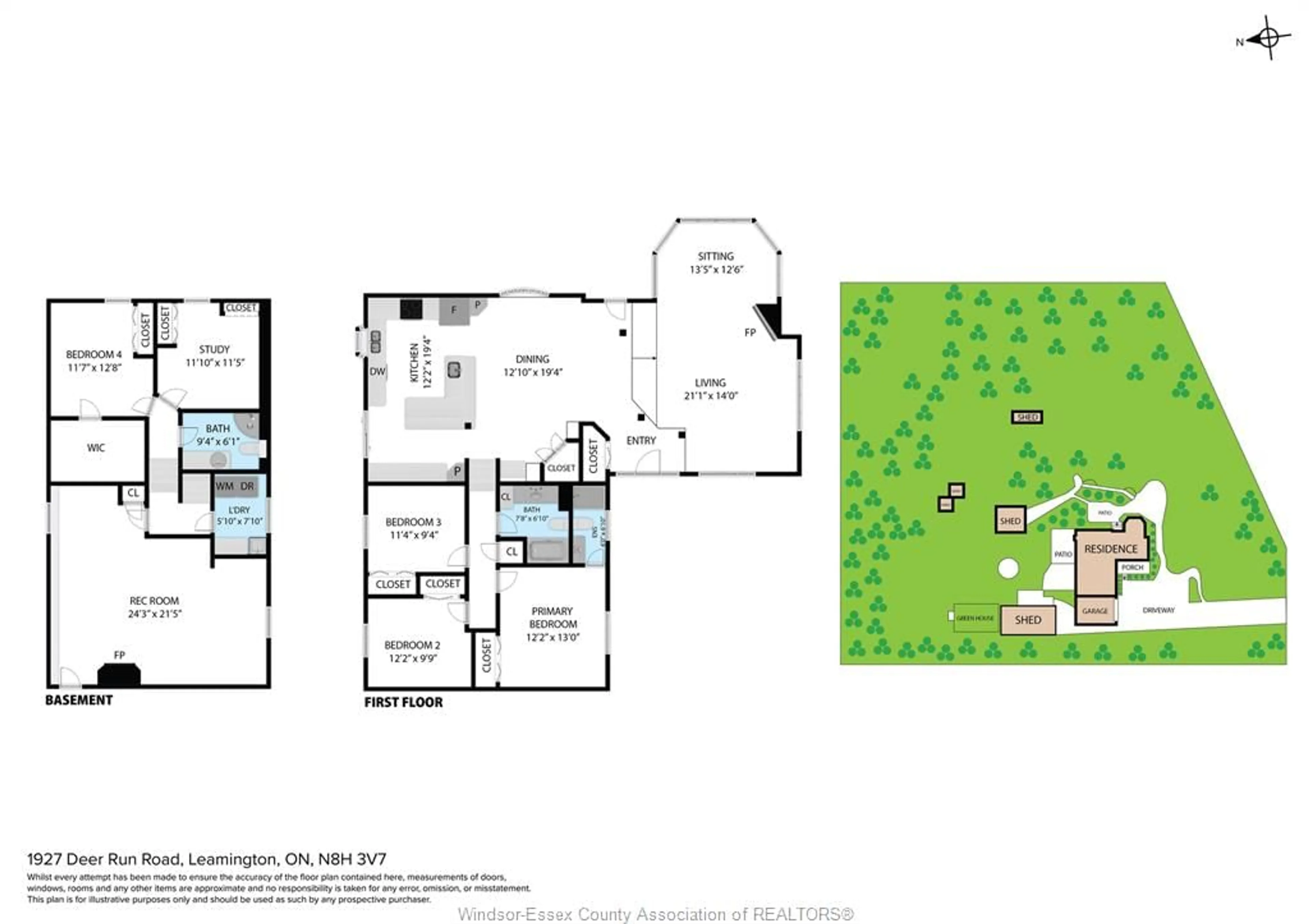 Floor plan for 1927 Deer Run Rd, Leamington Ontario N8H 3V7