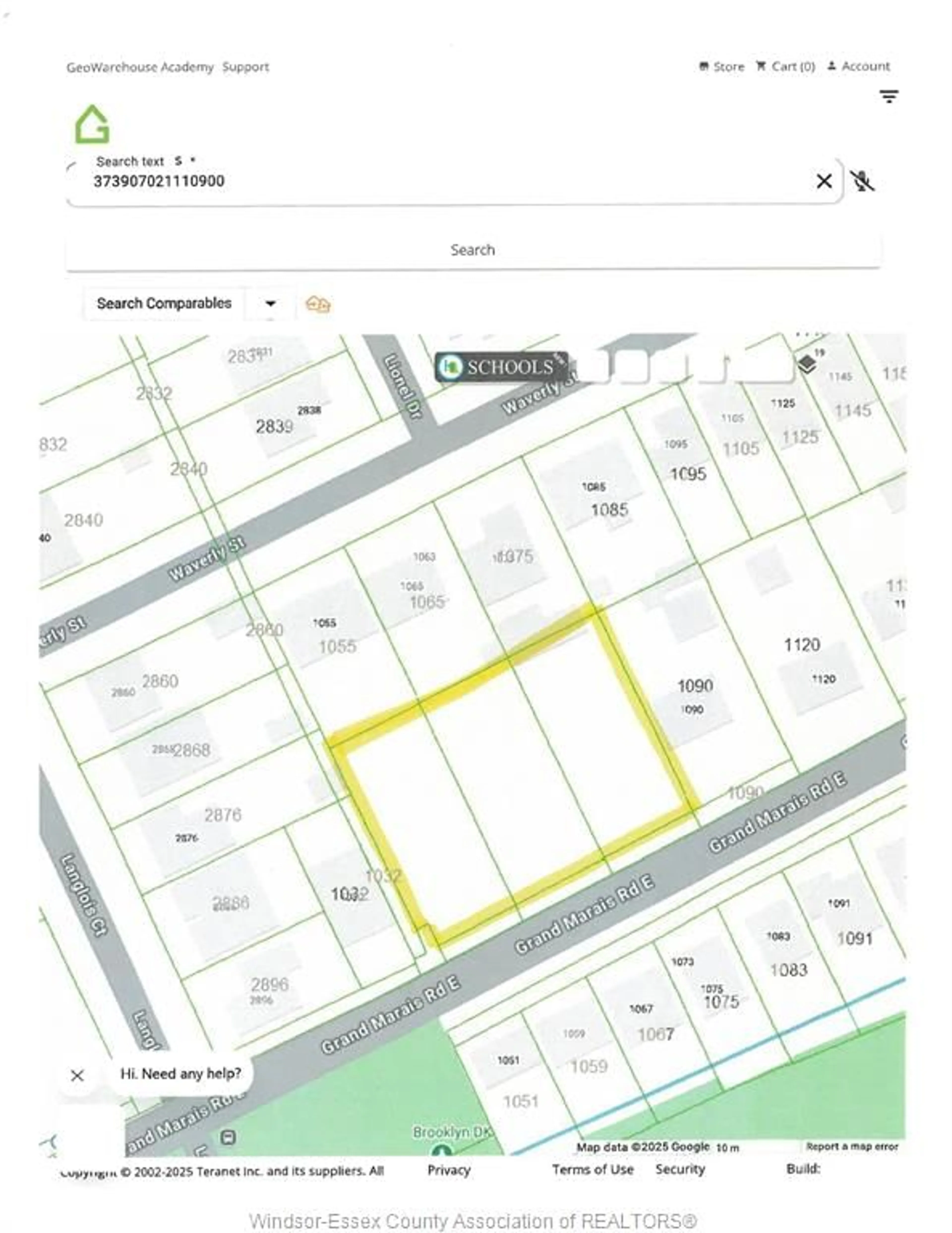 Floor plan for V/L GRAND MARAIS Rd, Windsor Ontario N8W 1W2