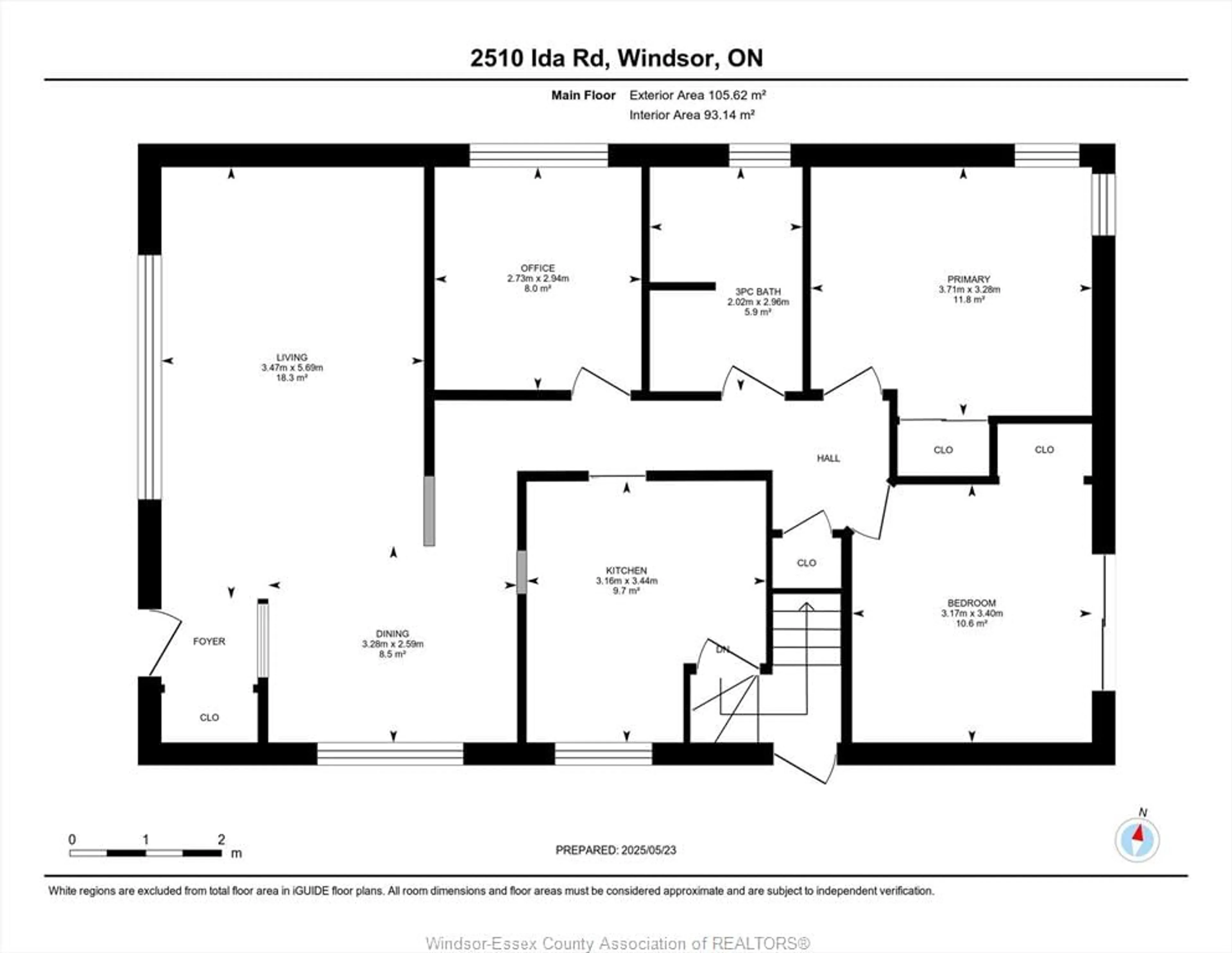 Floor plan for 2510 IDA Rd, Windsor Ontario N8W 3A5