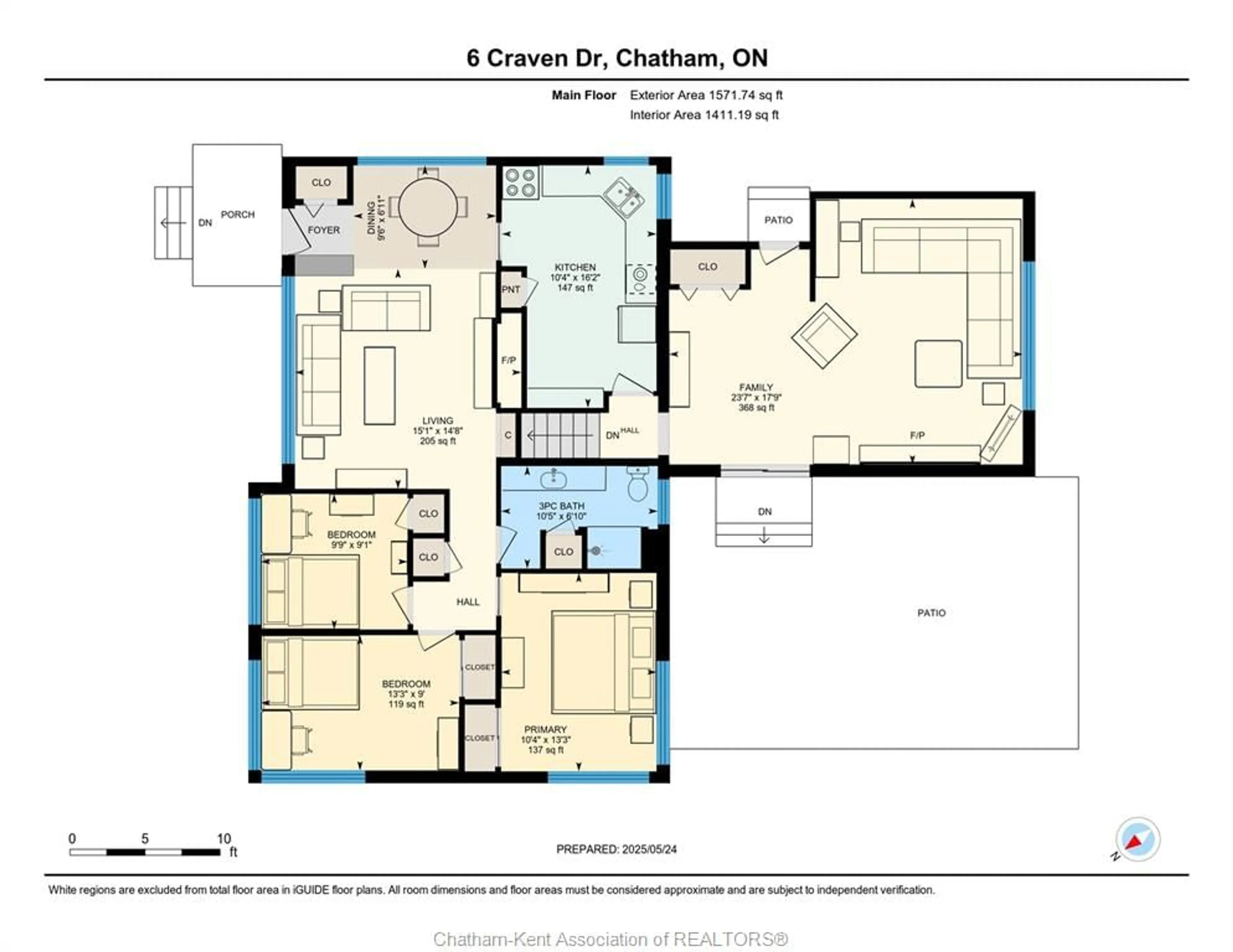 Floor plan for 6 Craven Dr, Chatham Ontario N7L 3T8