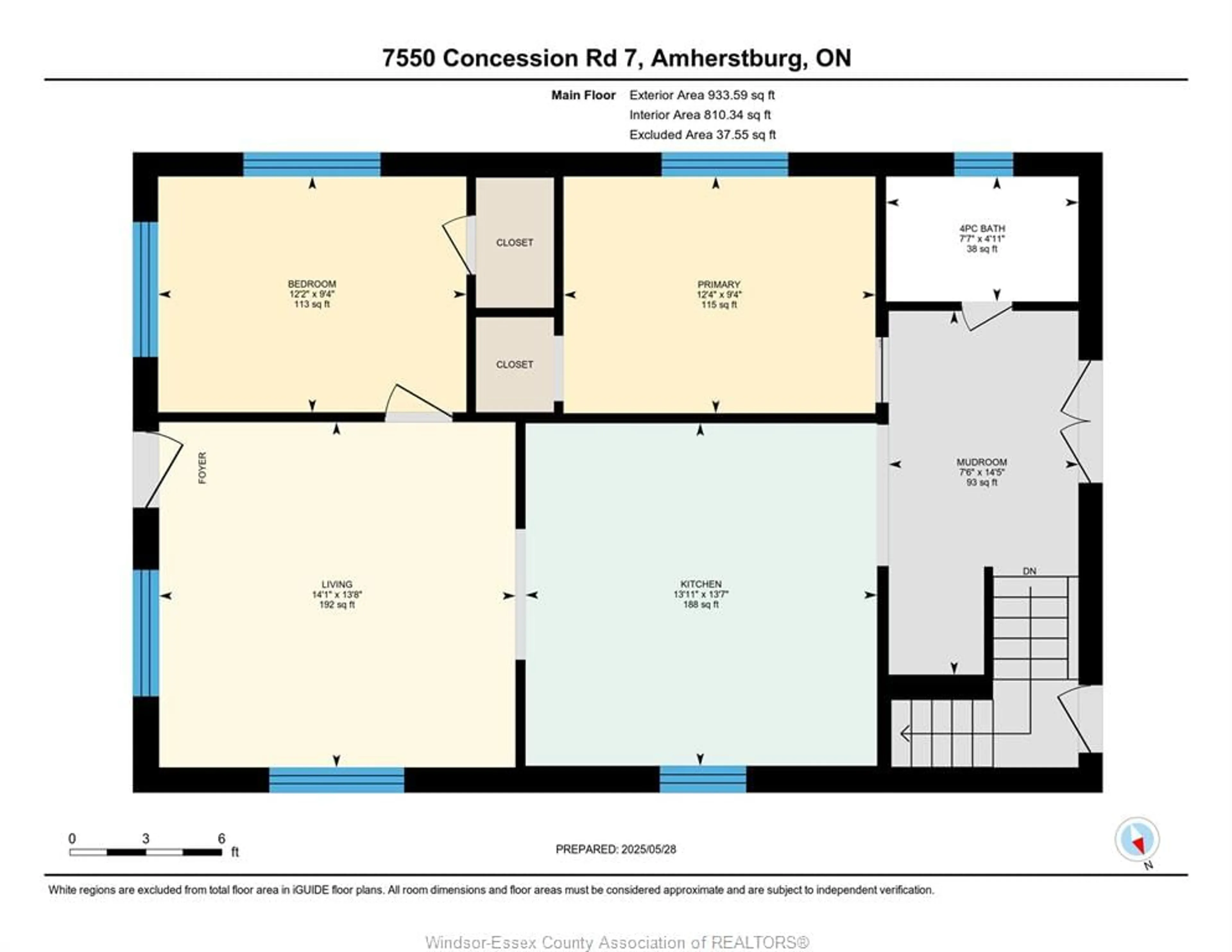 Floor plan for 7550 Concession Rd 7 S, Amherstburg Ontario N9V 2Y7