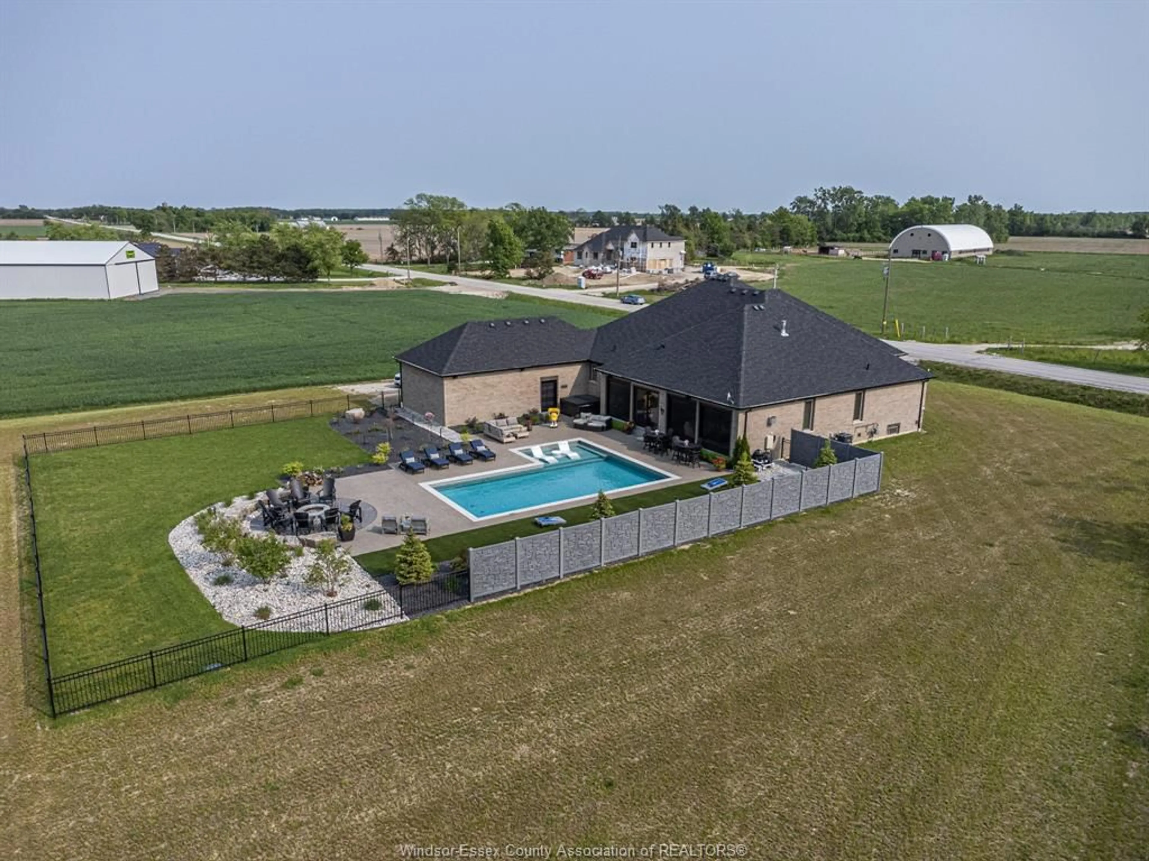 A pic from outside/outdoor area/front of a property/back of a property/a pic from drone, water/lake/river/ocean view for 3000 SOUTH TALBOT, Tecumseh Ontario N0R 1K0