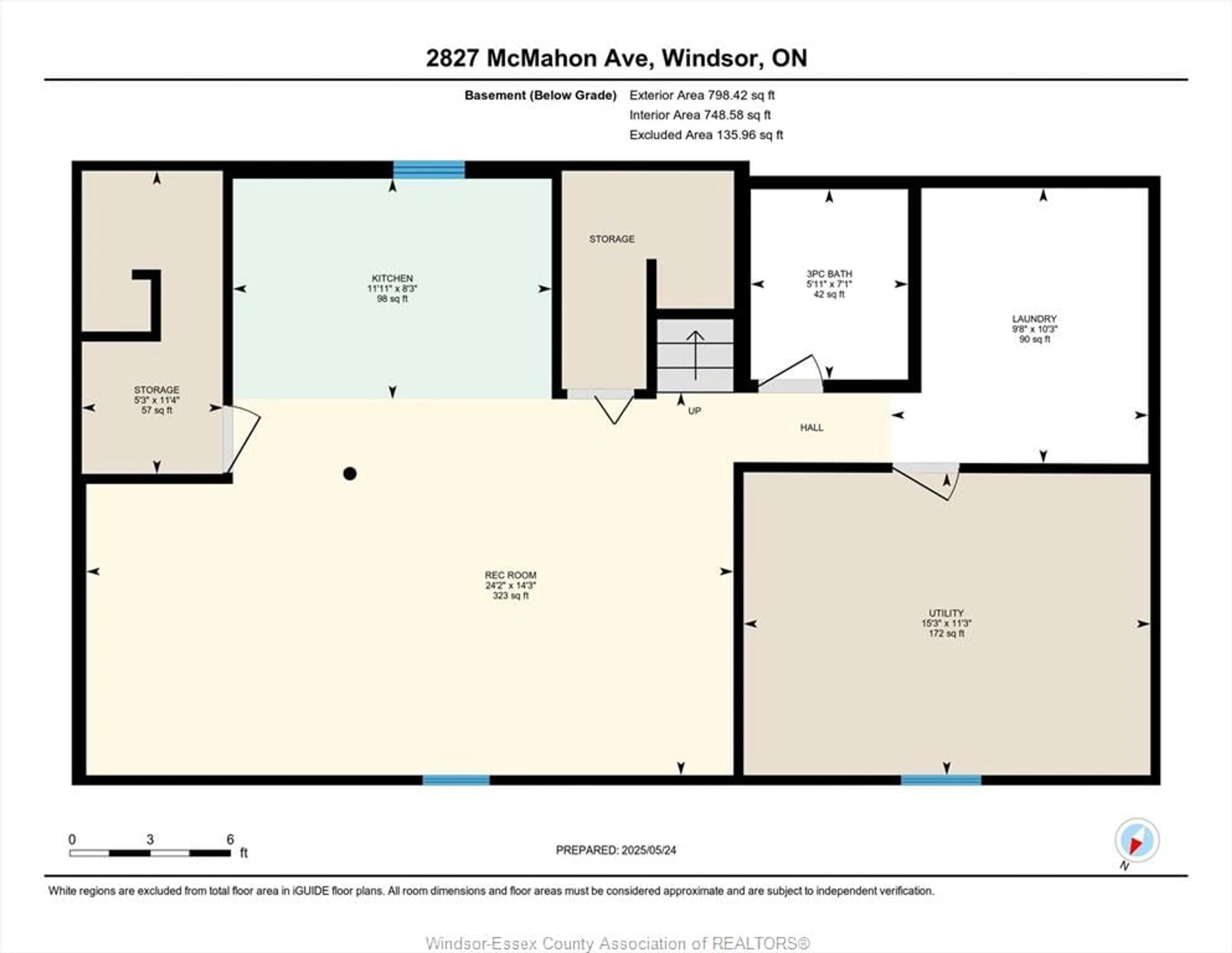 Floor plan for 2827 MCMAHON Ave, Windsor Ontario N8T 2J7