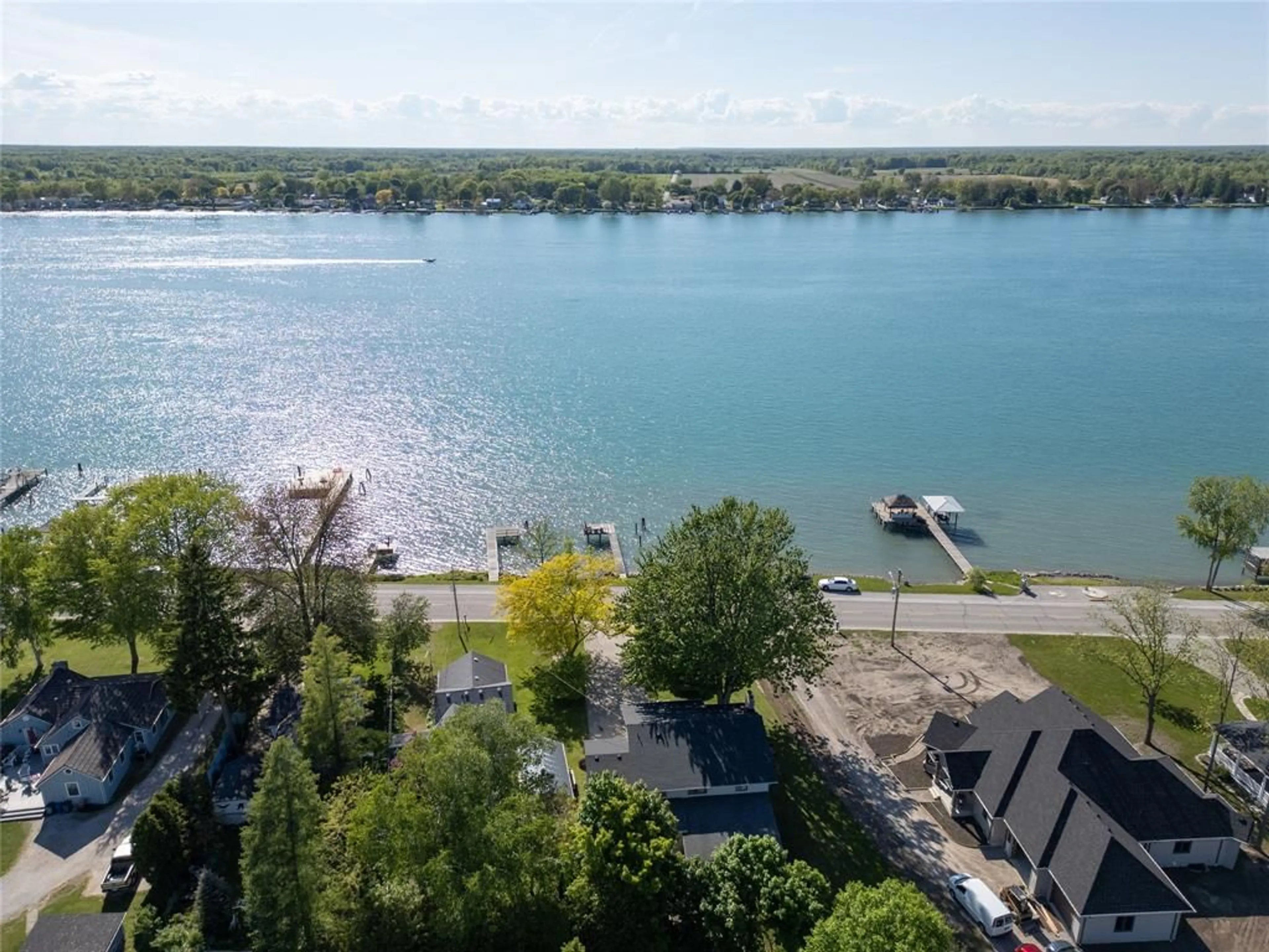 A pic from outside/outdoor area/front of a property/back of a property/a pic from drone, water/lake/river/ocean view for 4084 St Clair Pky, Port Lambton Ontario N0P 2B0