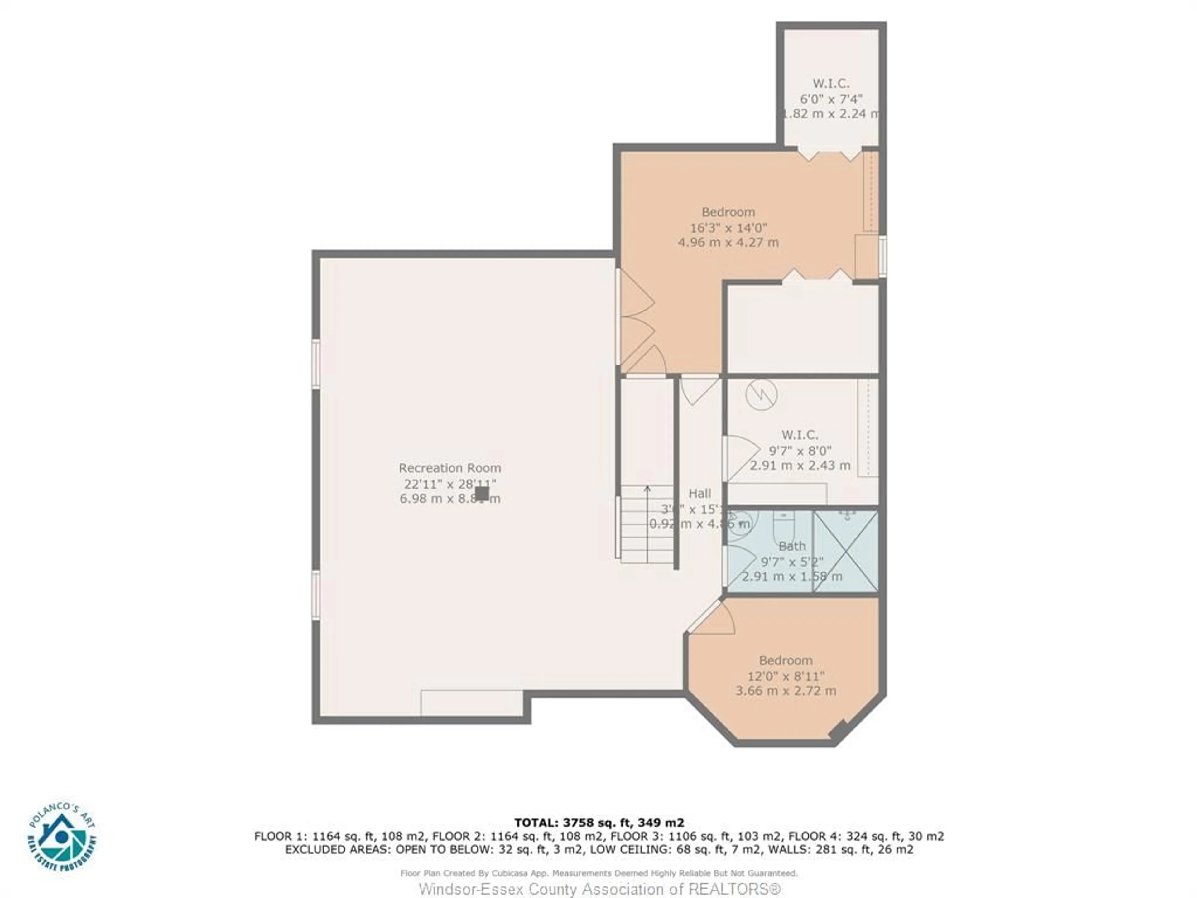 Floor plan for 1210 MONTY St, LaSalle Ontario N9J 3S2