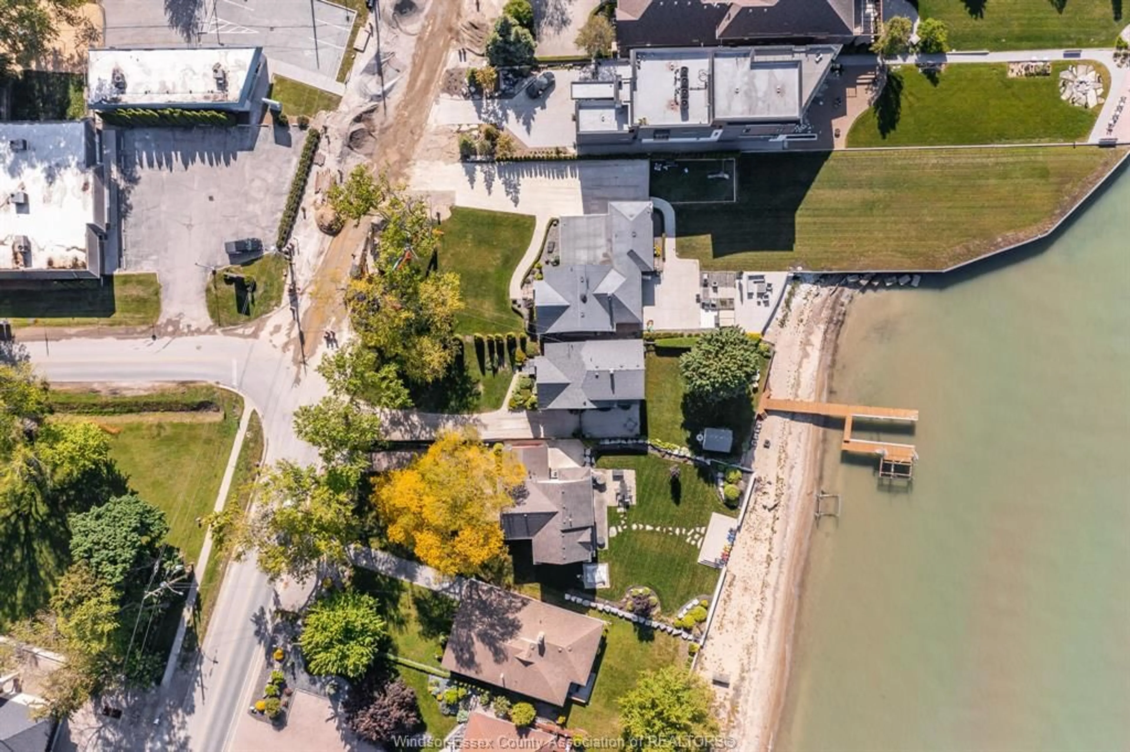 A pic from outside/outdoor area/front of a property/back of a property/a pic from drone, water/lake/river/ocean view for 13902 RIVERSIDE Dr, Tecumseh Ontario N8W 1B6