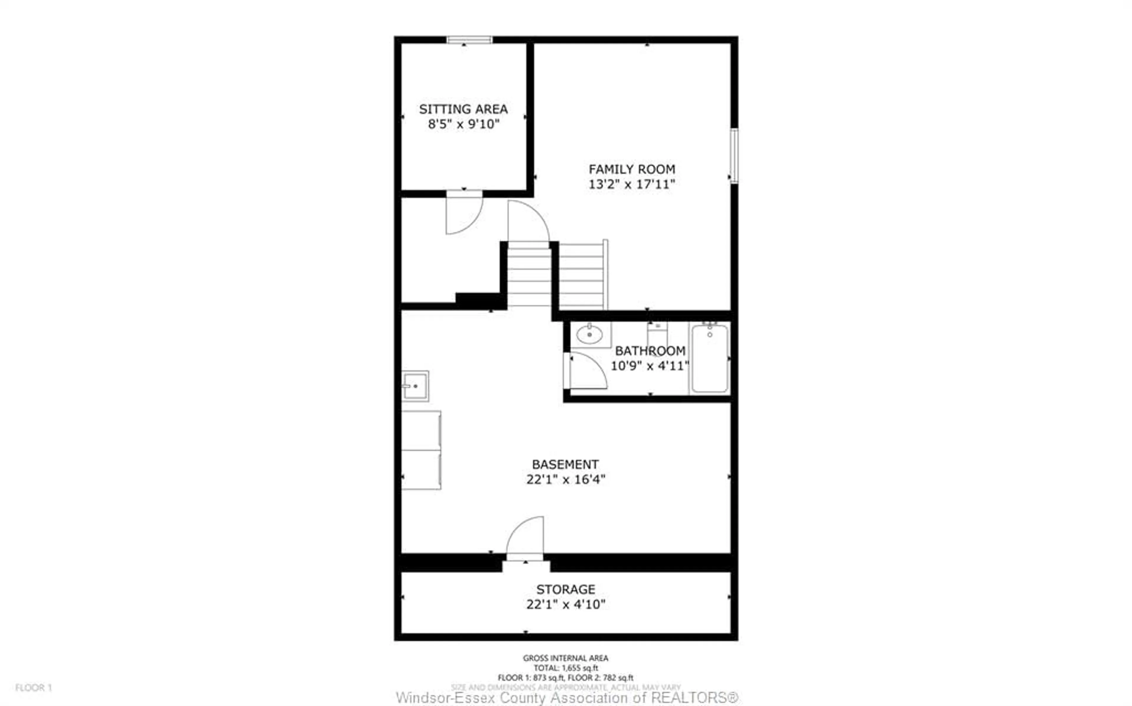 Floor plan for 2665 ROBERT, Windsor Ontario N8W 5L8