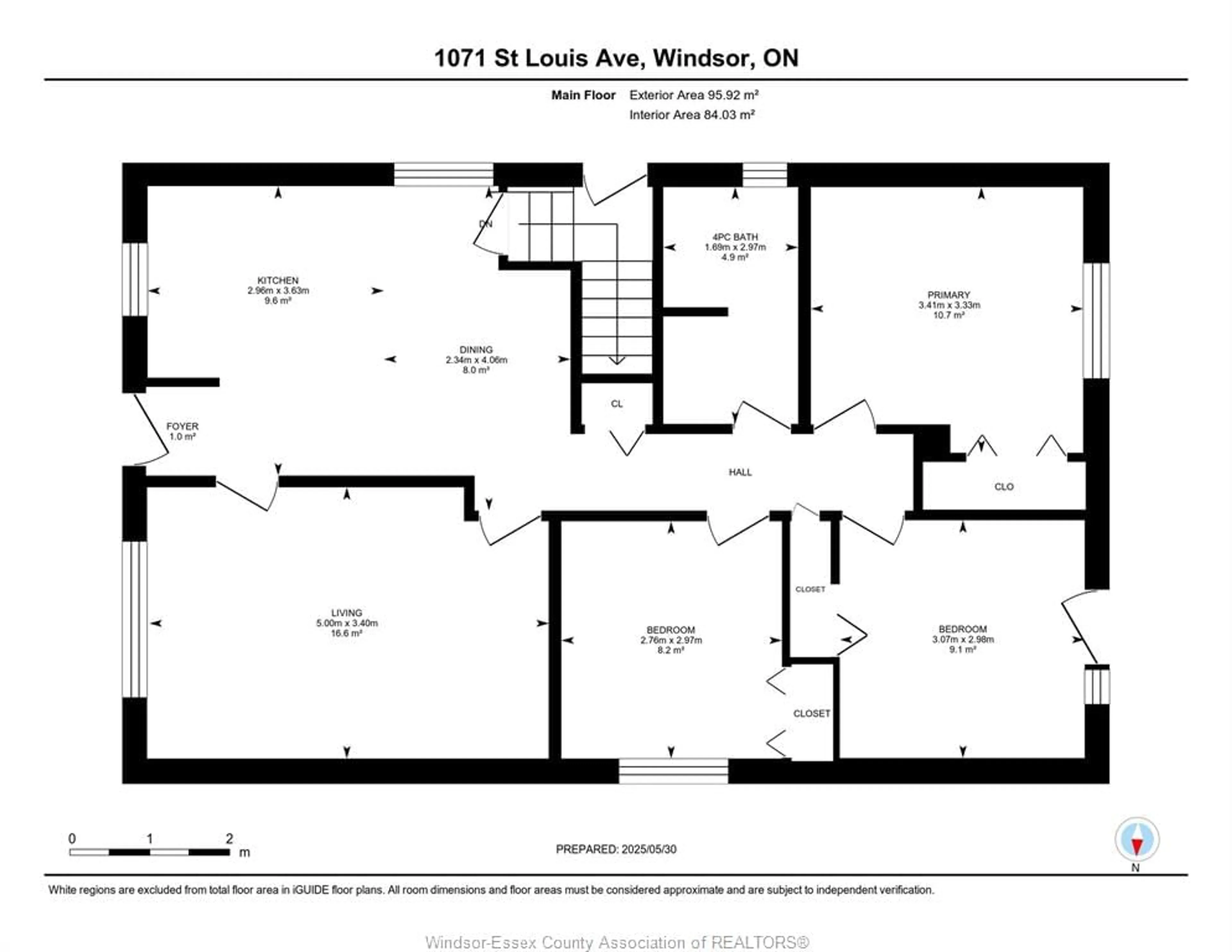 Floor plan for 1071 St Louis, Windsor Ontario N8S 2K0