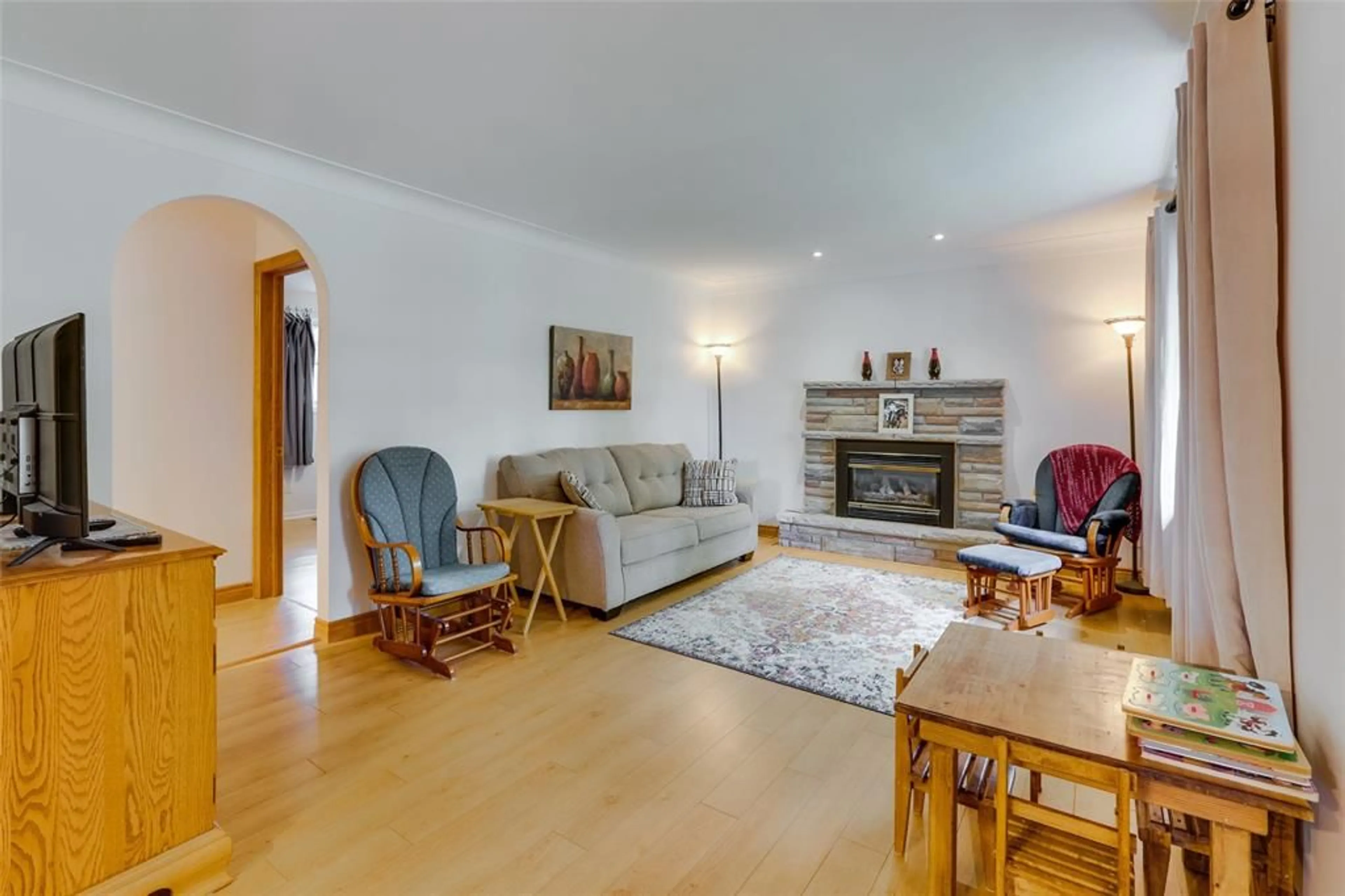 Living room with furniture, wood/laminate floor for 226 TAIN St, Parkhill Ontario N0M 2K0