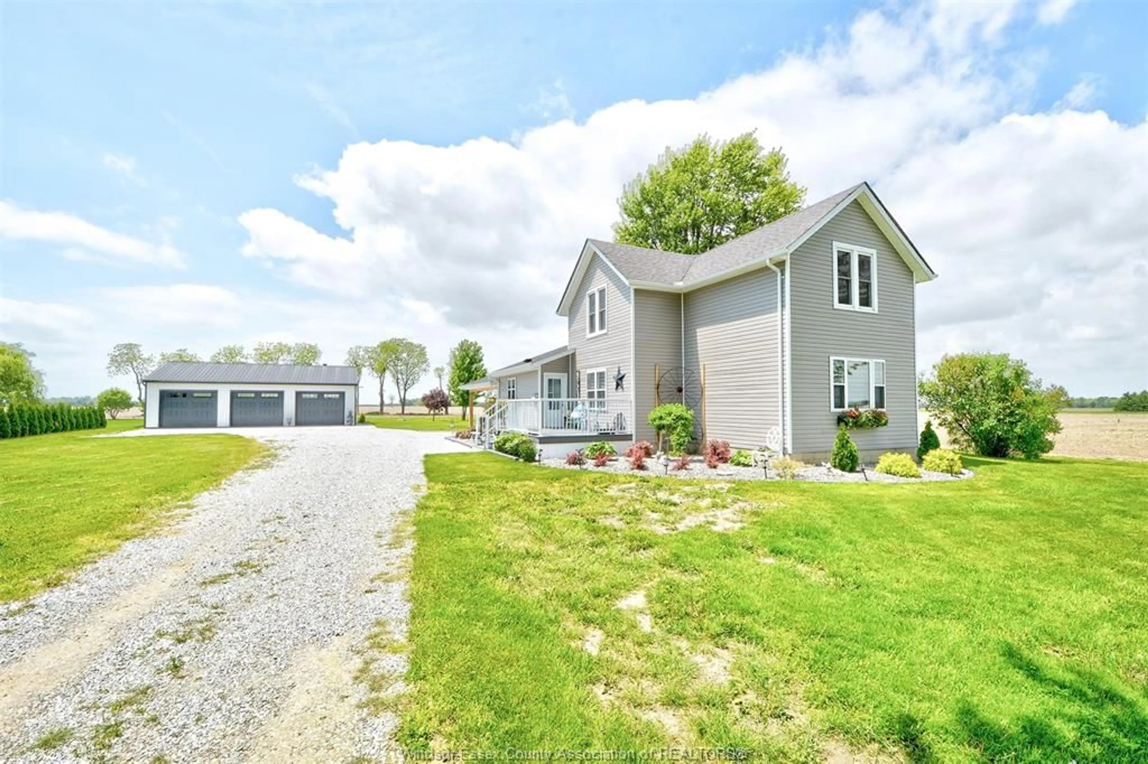A pic from outside/outdoor area/front of a property/back of a property/a pic from drone, street for 9672 9TH CONC. S, Amherstburg Ontario N9V 2Y7