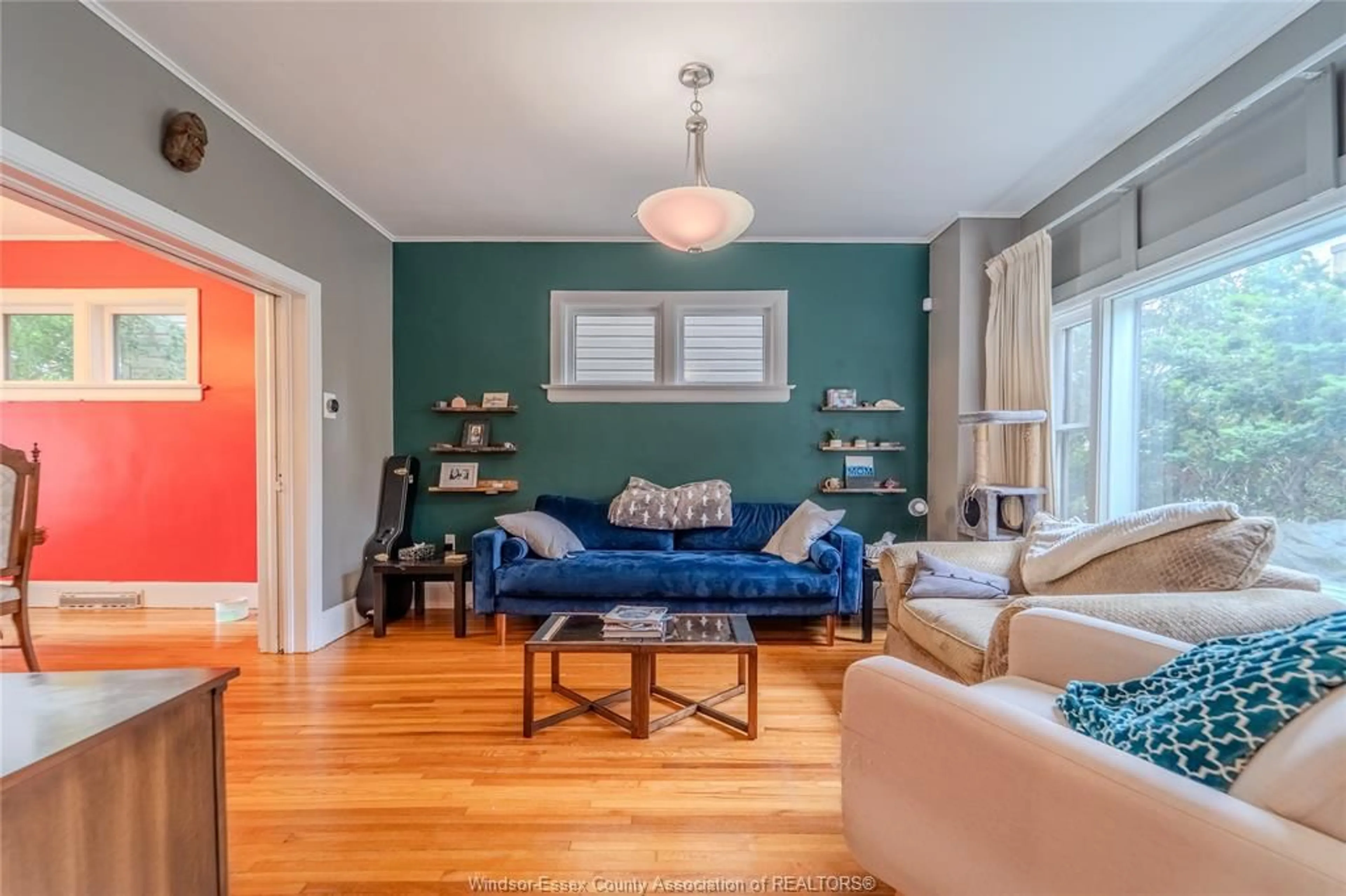 Living room with furniture, wood/laminate floor for 238 Belleview Ave, Windsor Ontario N8Y 2V9