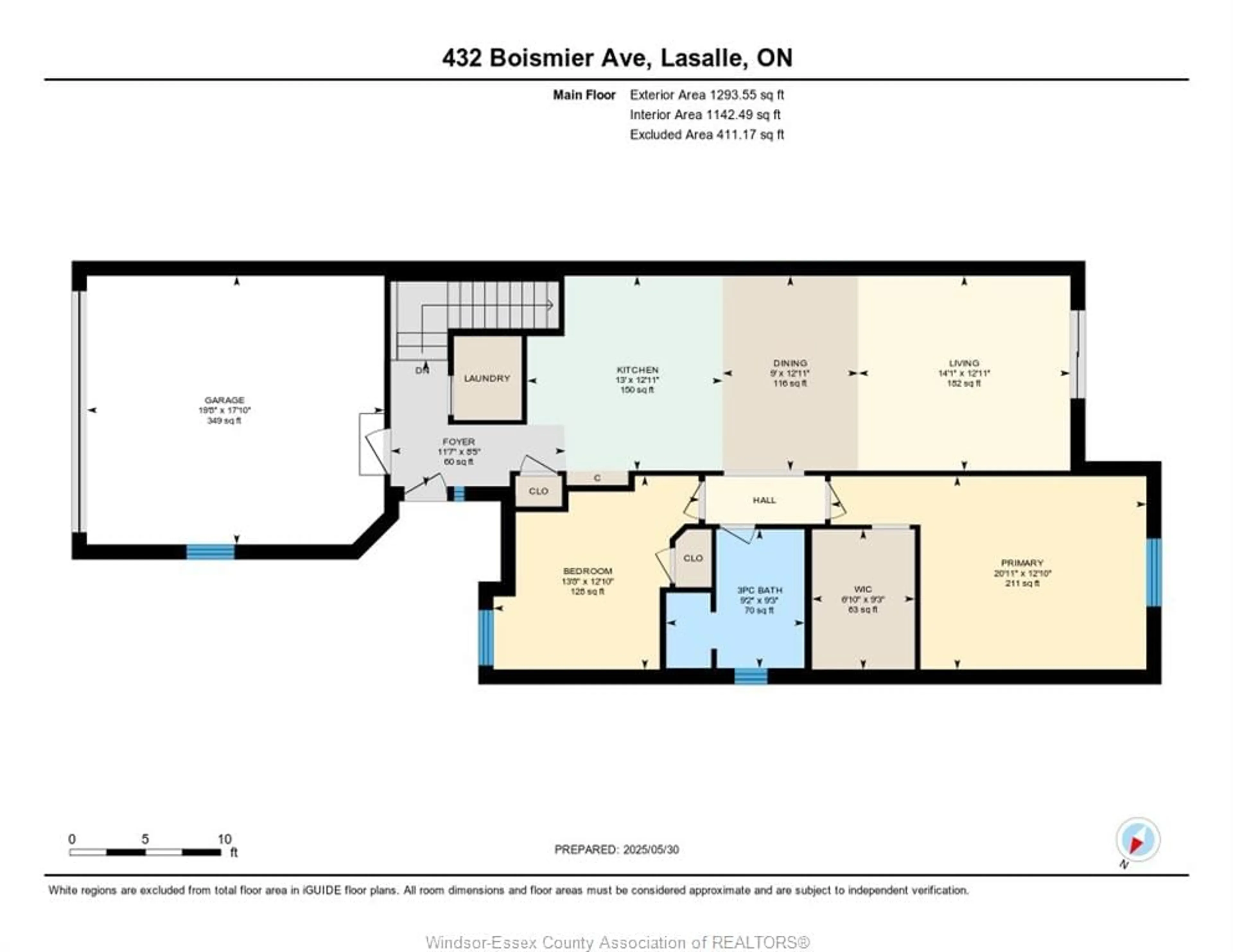 Floor plan for 432 BOISMIER Ave, LaSalle Ontario N9J 0B8