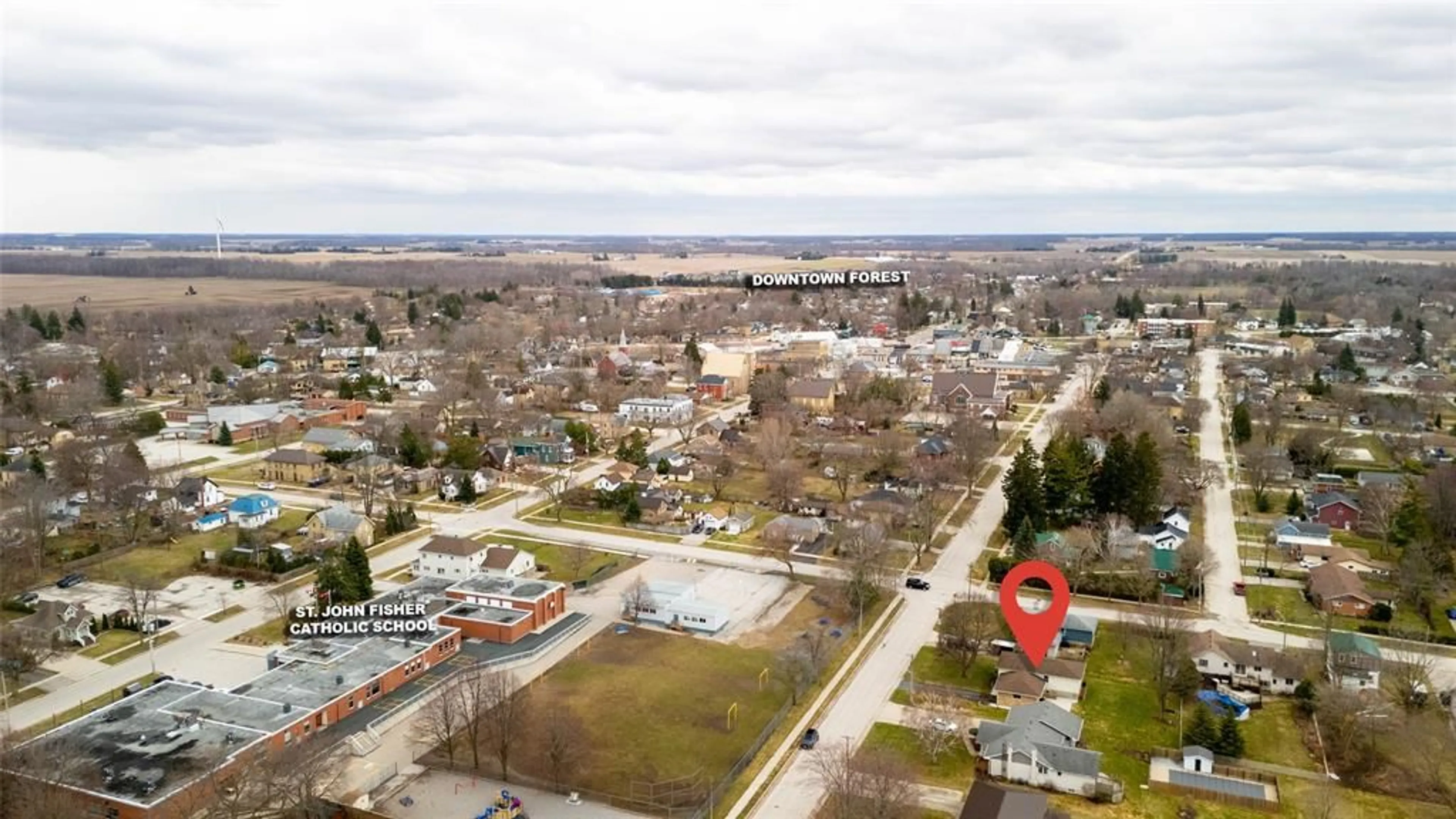 A pic from outside/outdoor area/front of a property/back of a property/a pic from drone, street for 60 JAMES St, Lambton Shores Ontario N0N 1J0