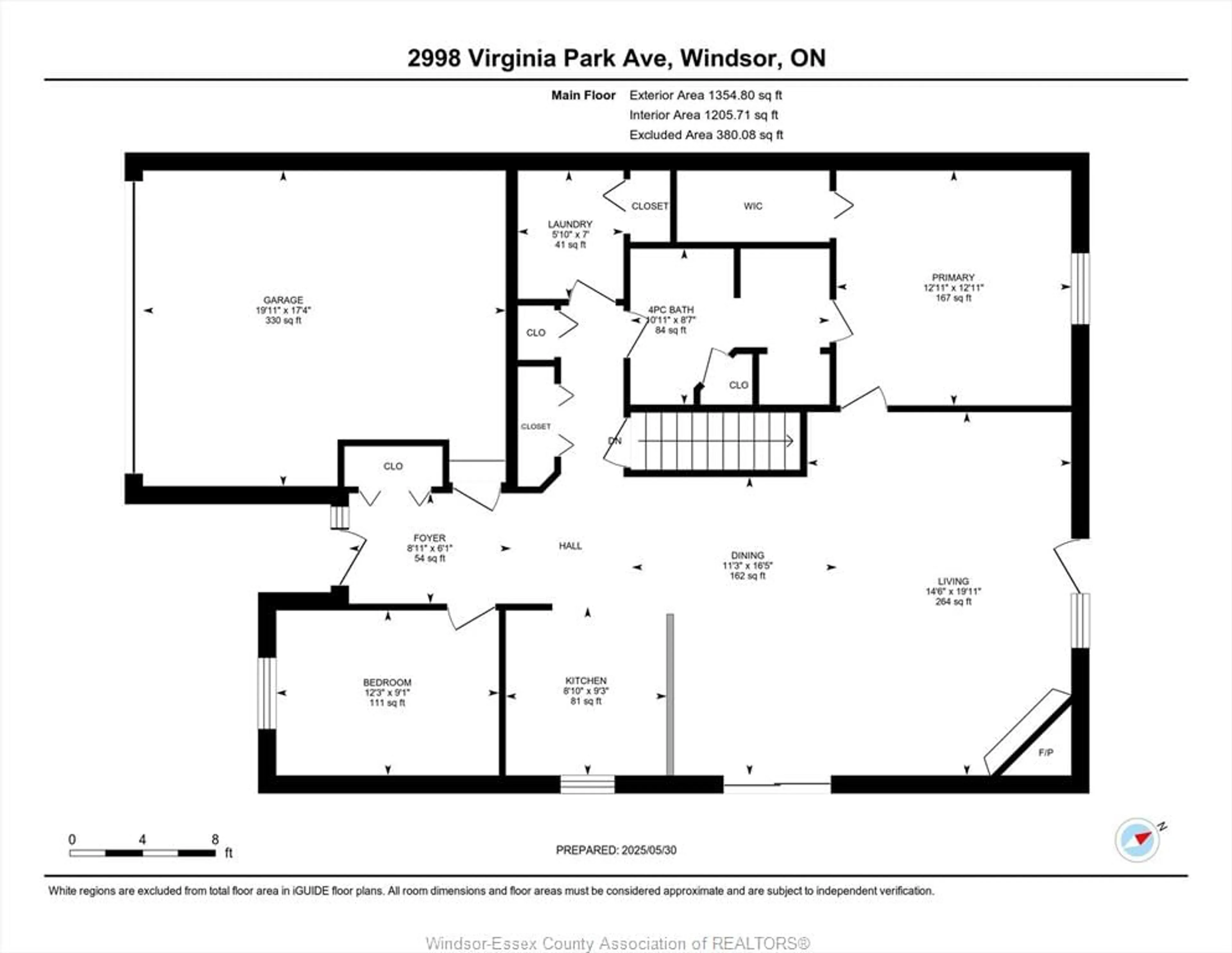 Floor plan for 2998 VIRGINIA PARK Ave, Windsor Ontario N9E 4X7