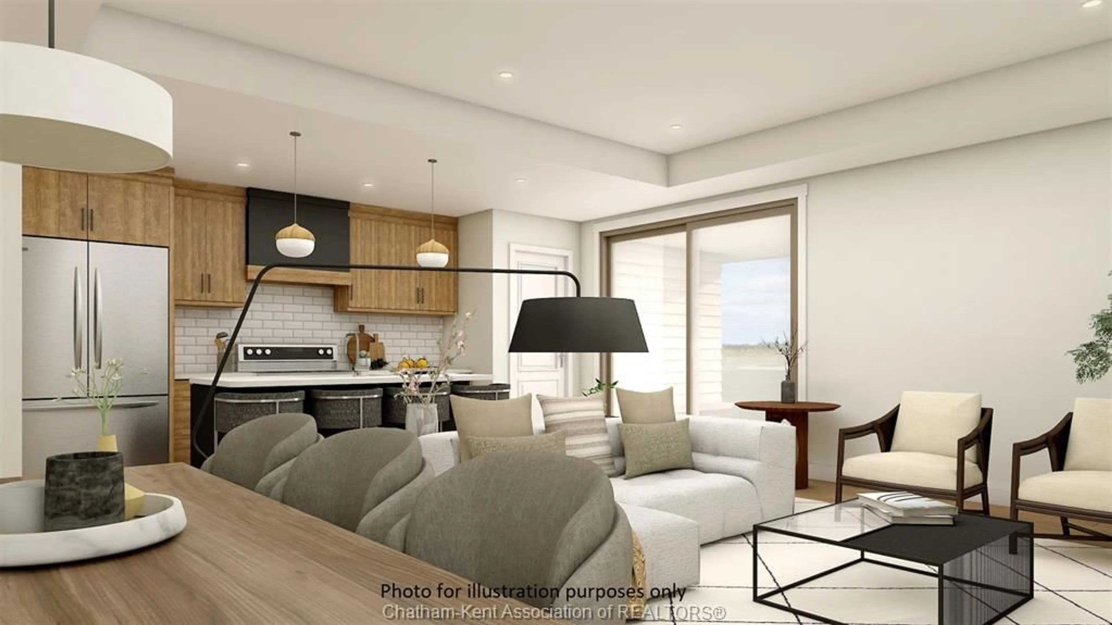 Open concept kitchen, unknown for 60 Duskridge Rd, Chatham Ontario N7L 0G7