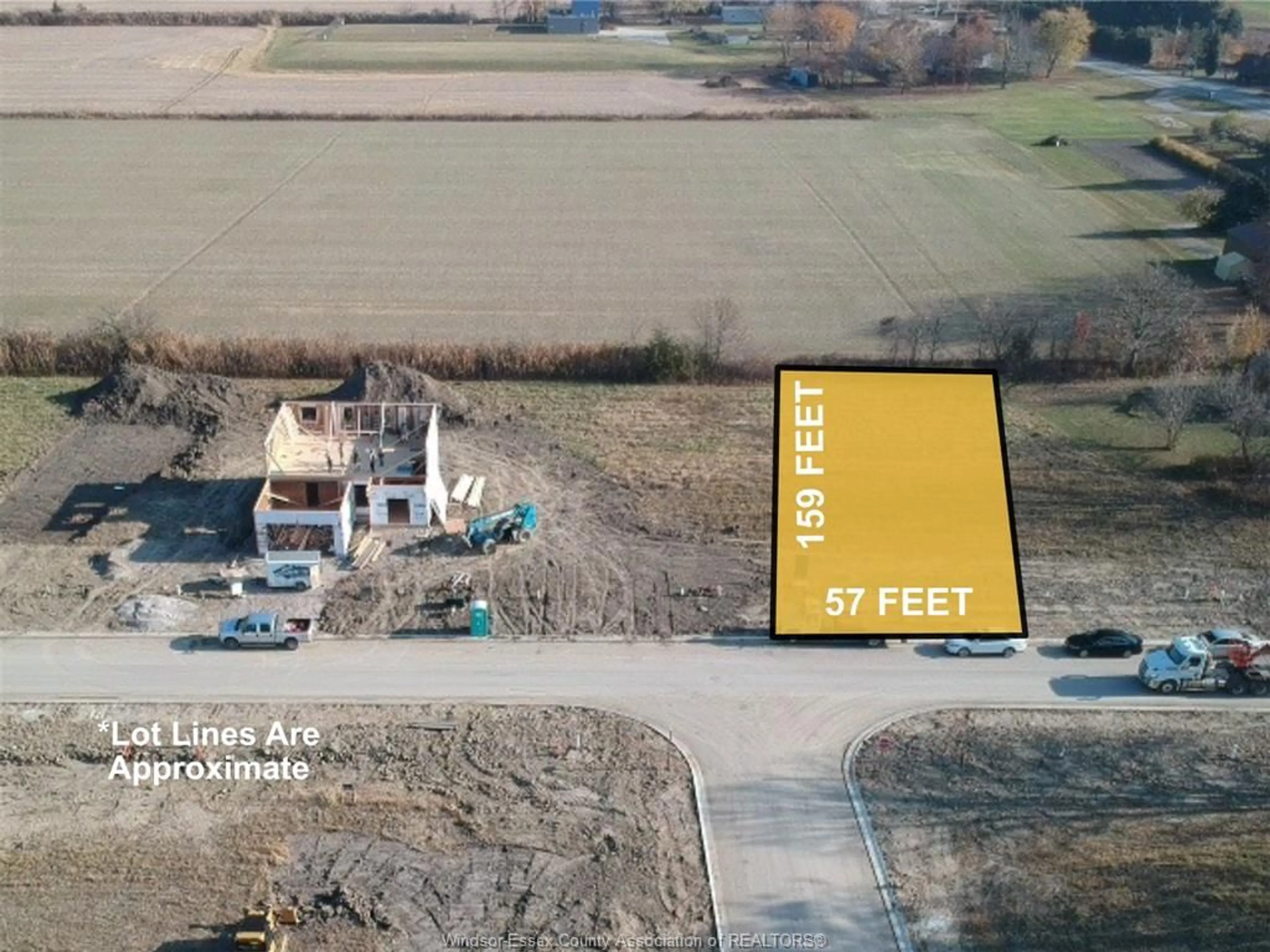 A pic from outside/outdoor area/front of a property/back of a property/a pic from drone, street for Lot 3 BELLEVIEW Dr, Cottam Ontario N0R 1B0