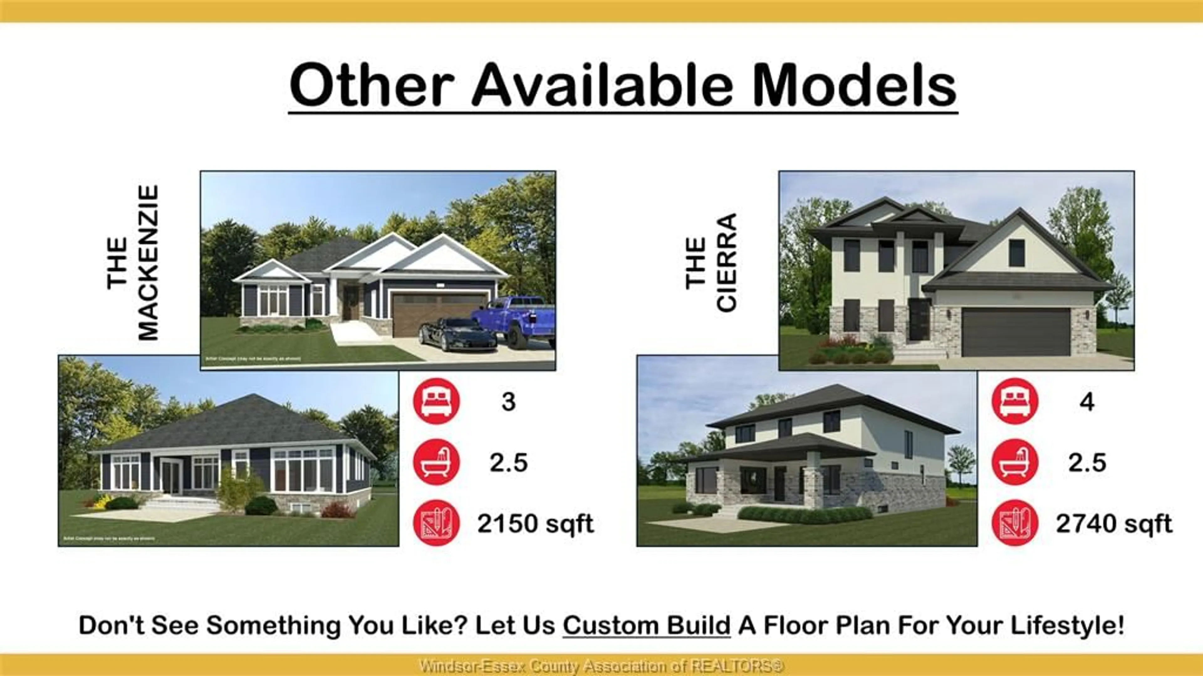 Home with brick exterior material, building for Lot 3 BELLEVIEW Dr, Cottam Ontario N0R 1B0