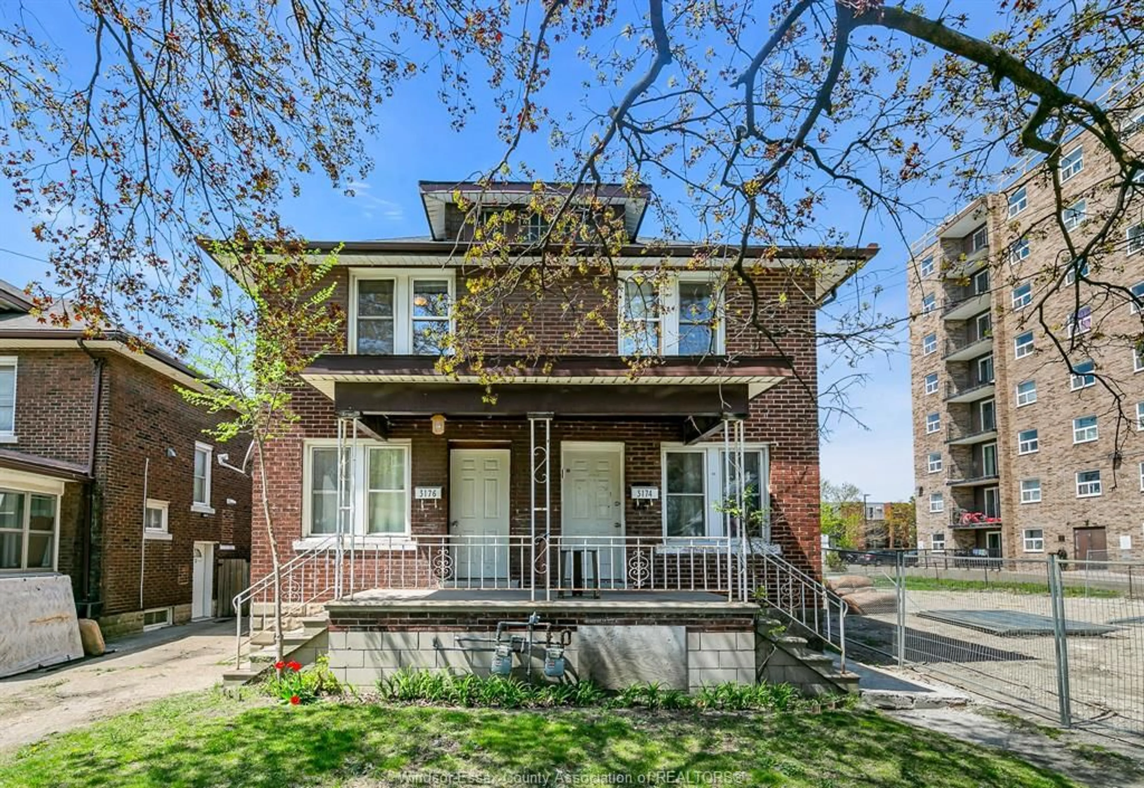 Home with brick exterior material, street for 3174-76 PETER, Windsor Ontario N9C 1H3